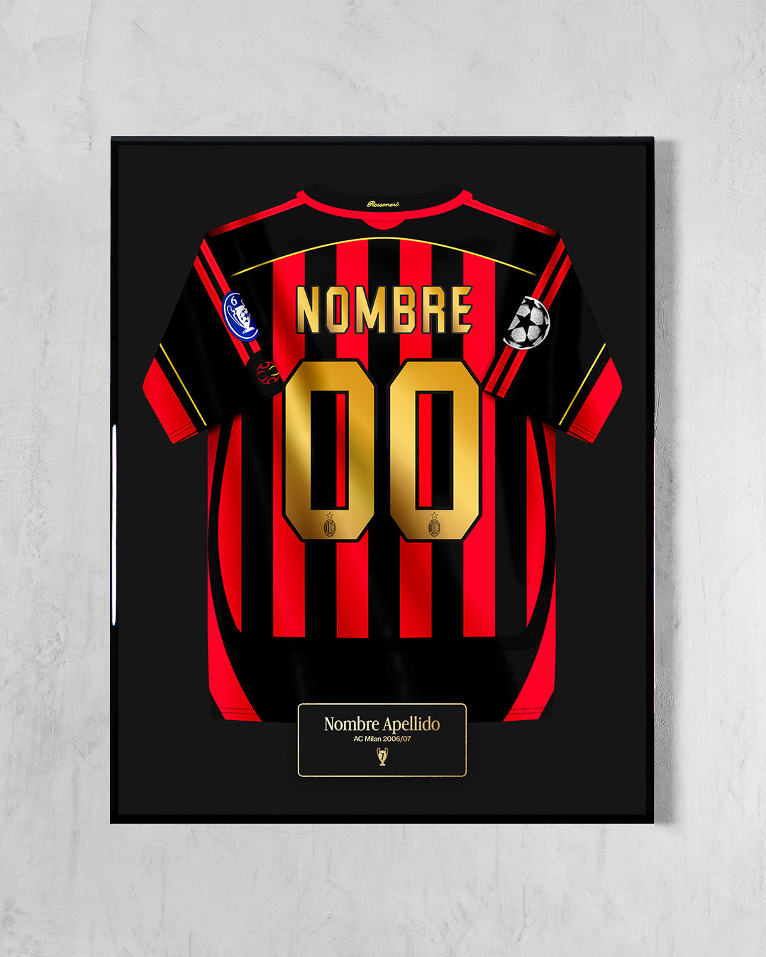 AC Milan 2006/07 Local - Diseño Jersey / Personalizado