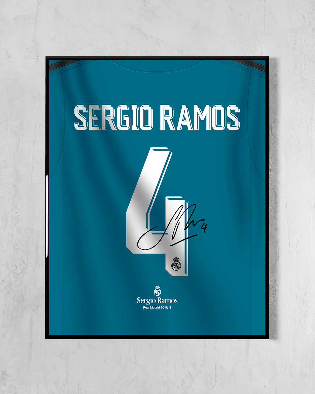 Real Madrid 2017/18 Tercera - Diseño Dorsal / Sergio Ramos #4