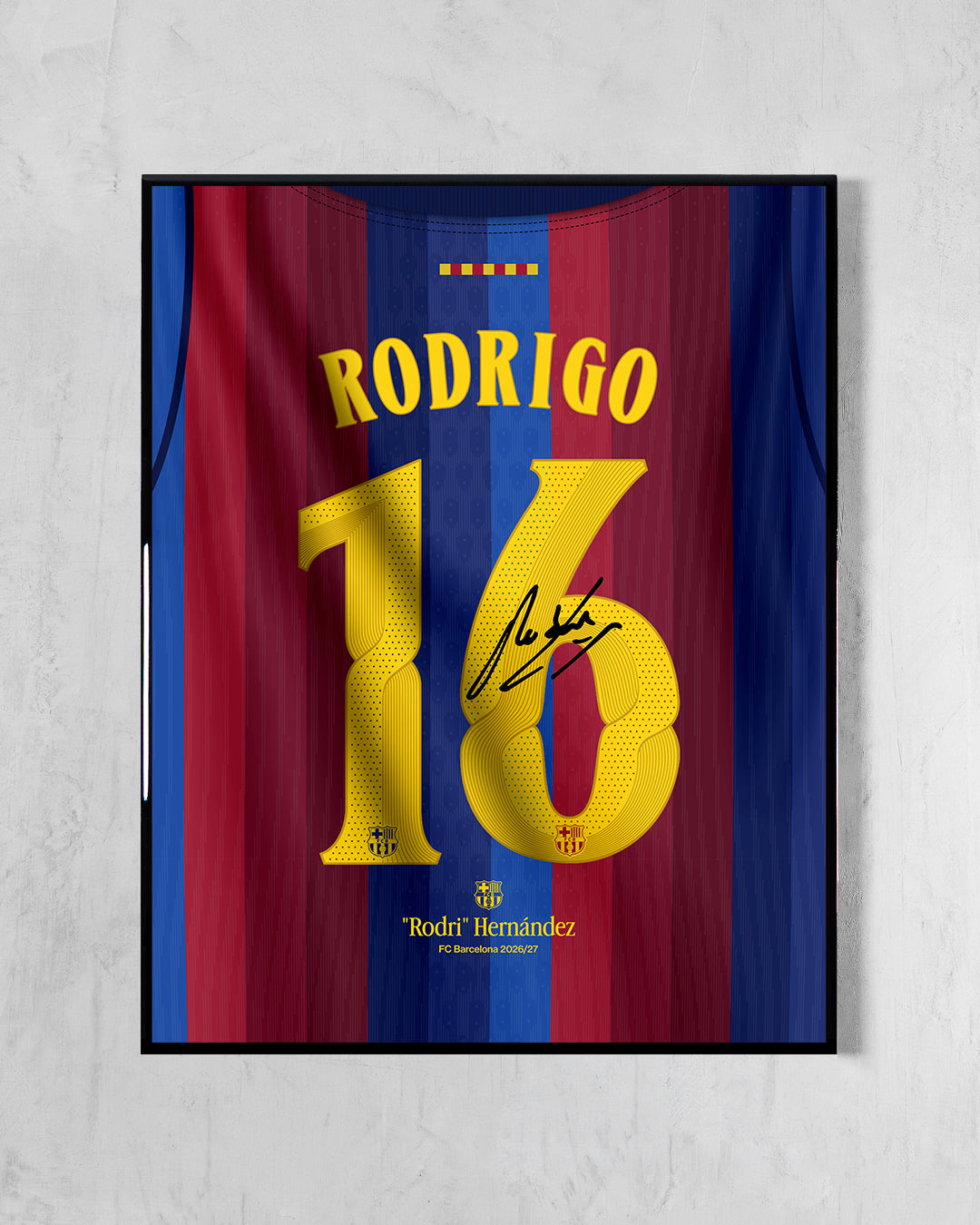 FC Barcelona 2026/27 Local - Diseño Dorsal / Rodrigo #16