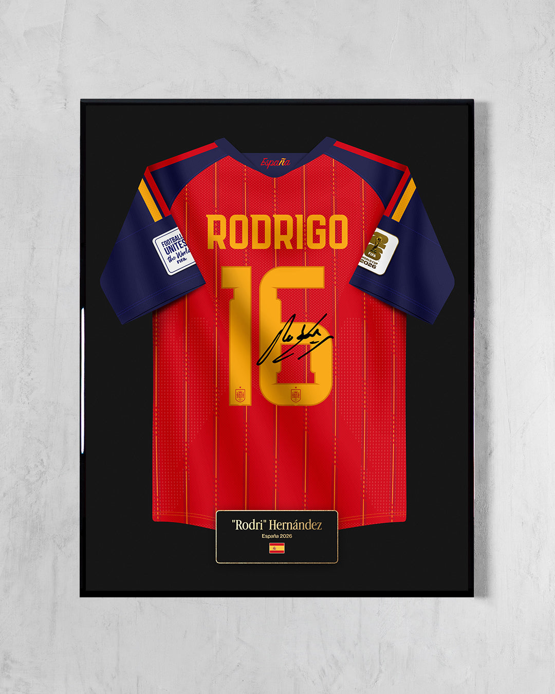 España 2026 Local - Diseño Jersey / Rodrigo #16