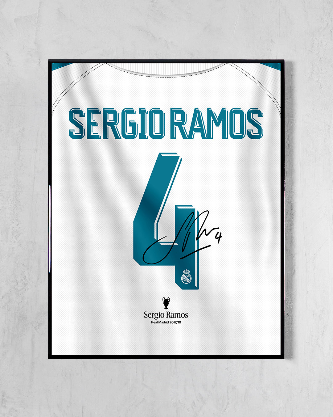 Real Madrid 2017/18 Local - Diseño Dorsal / Sergio Ramos #4