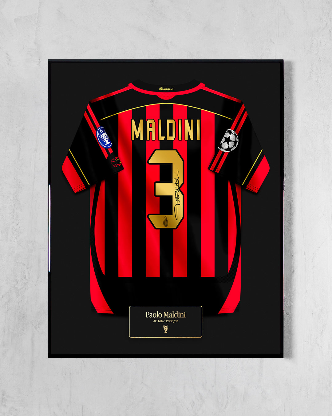 AC Milan 2006/07 Local - Diseño Jersey / Maldini #3