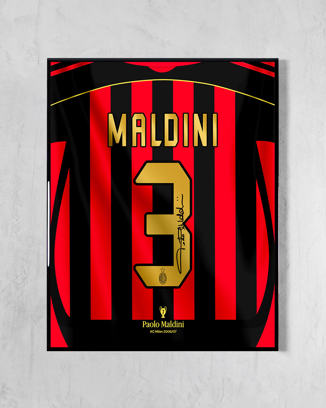 AC Milan 2006/07 Local - Diseño Dorsal / Maldini #3