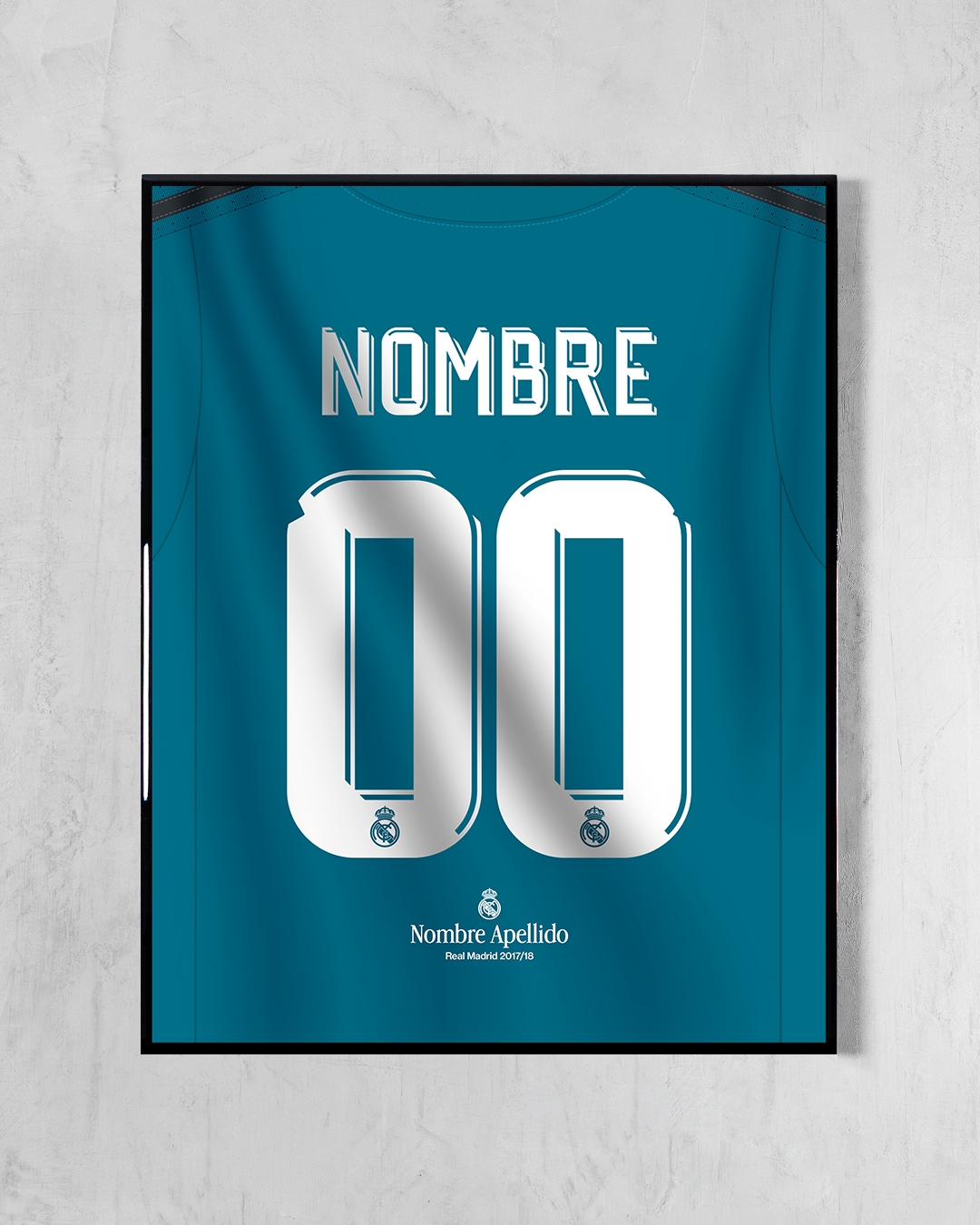 Real Madrid 2017/18 Tercera - Diseño Dorsal / Personalizado