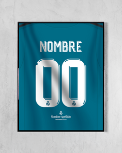 Real Madrid 2017/18 Tercera - Diseño Dorsal / Personalizado