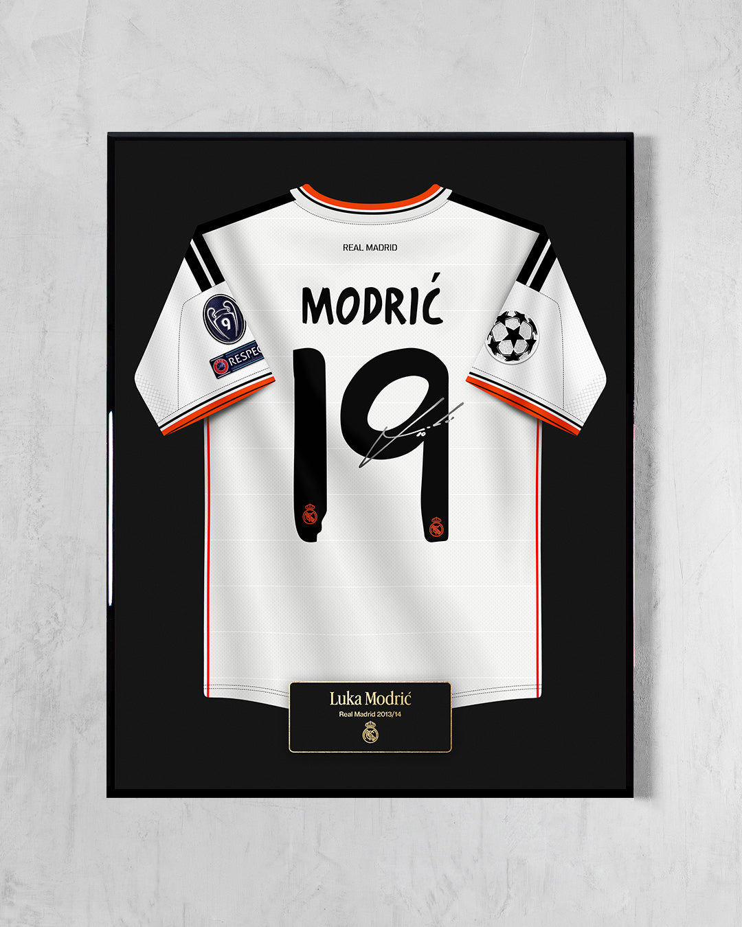 Real Madrid 2013/14 Local - Diseño Jersey / Modrić #19