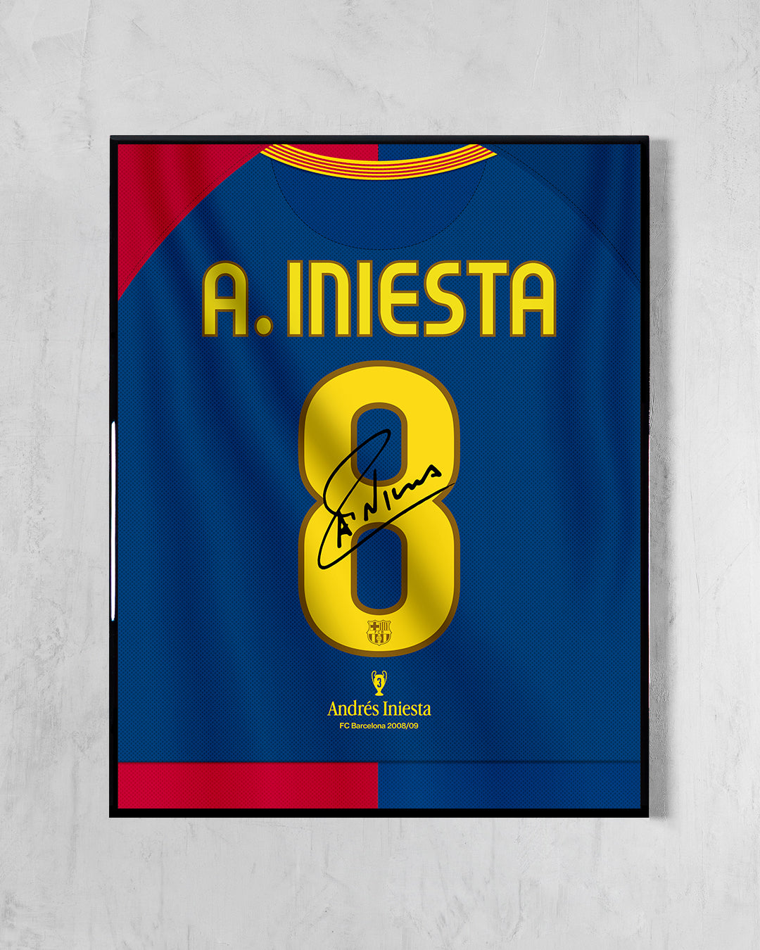 FC Barcelona 2008/09 Local - Diseño Dorsal / Iniesta #8