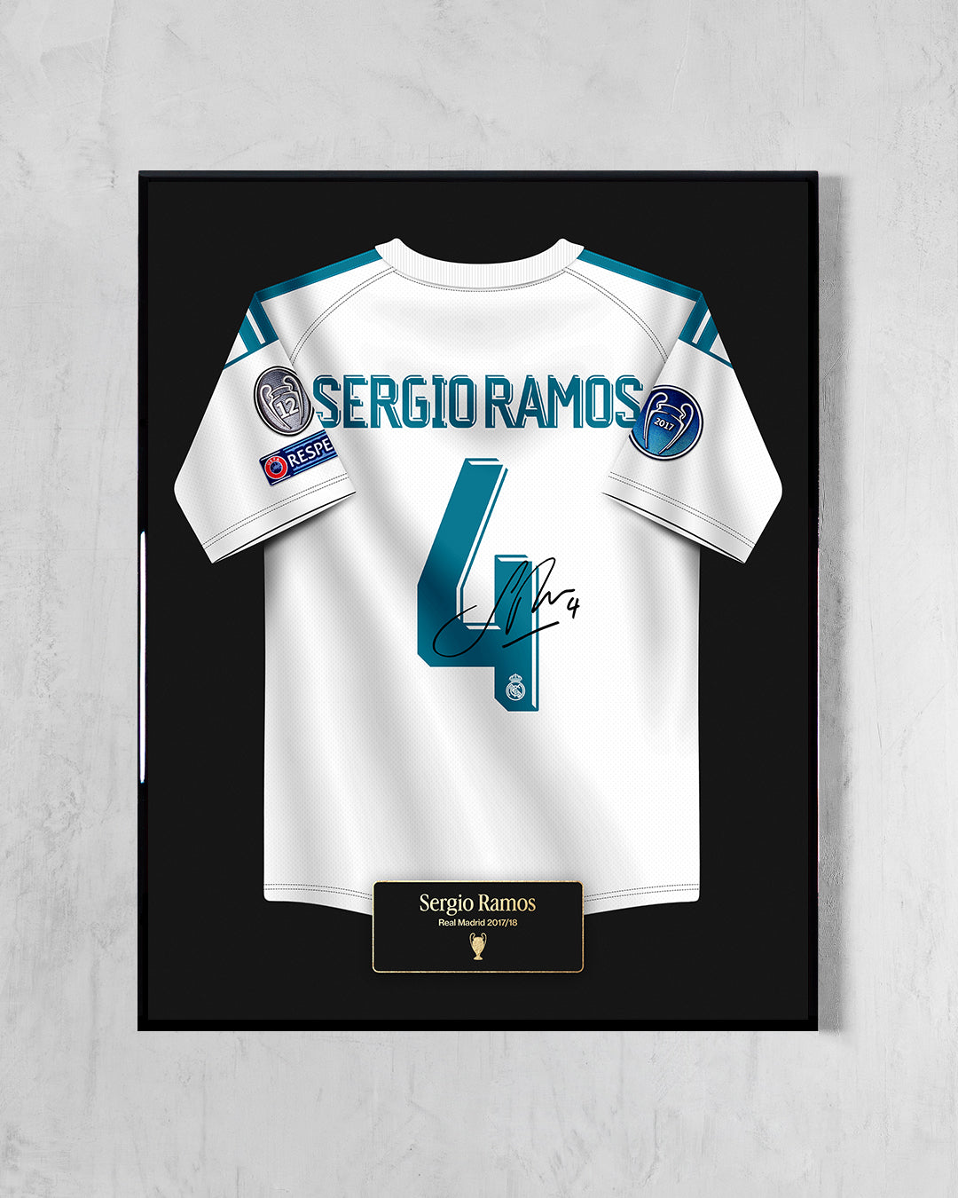 Real Madrid 2017/18 Local - Diseño Jersey / Sergio Ramos #4