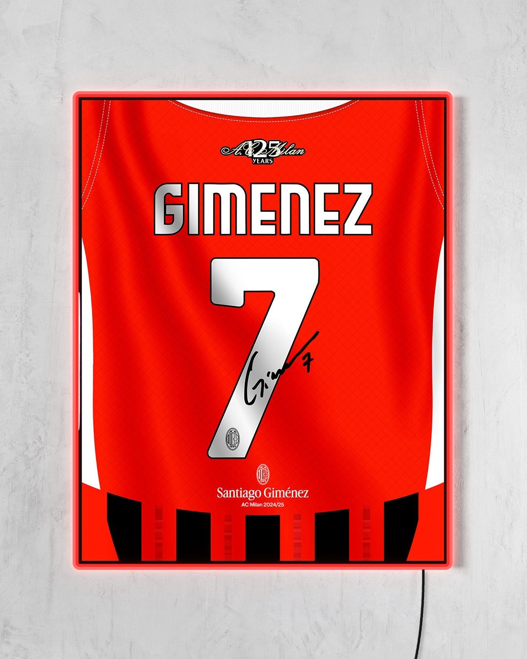AC Milan 2024/25 Local - Diseño Dorsal con LED rojo encendido