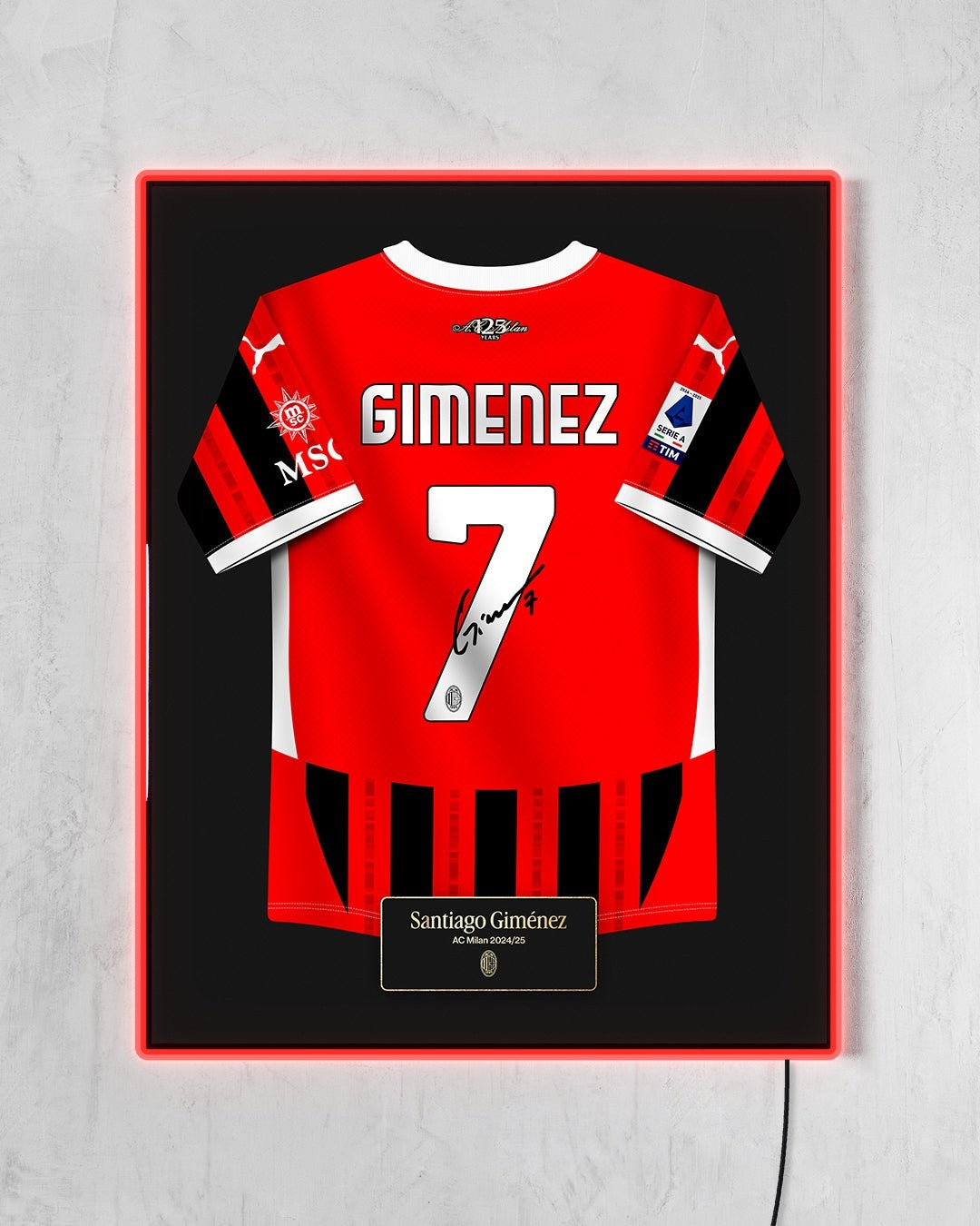 AC Milan 2024/25 Local - Diseño Jersey con LED rojo encendido