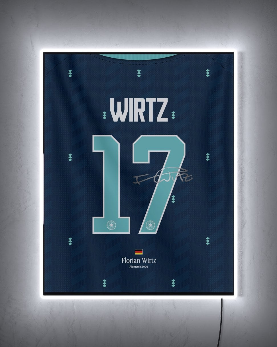 Alemania 2026 Visitante - Diseño Dorsal con LED blanco encendido de noche