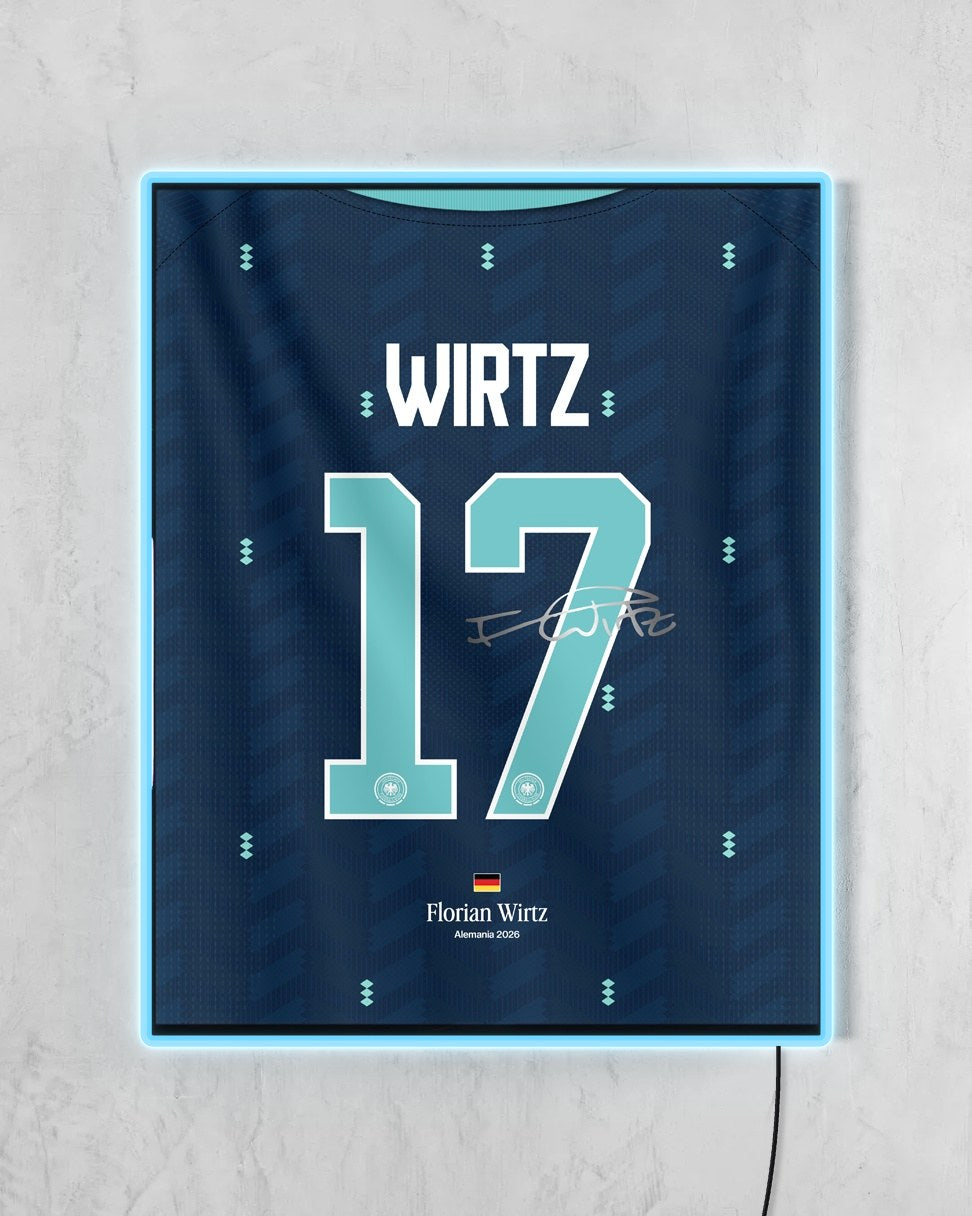 Alemania 2026 Visitante - Diseño Dorsal con LED celeste encendido