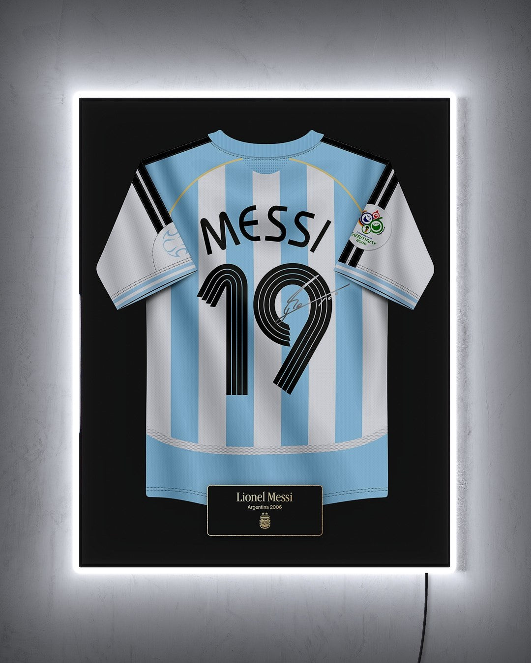 Argentina 2006 Local - Diseño Jersey con LED blanco encendido de noche