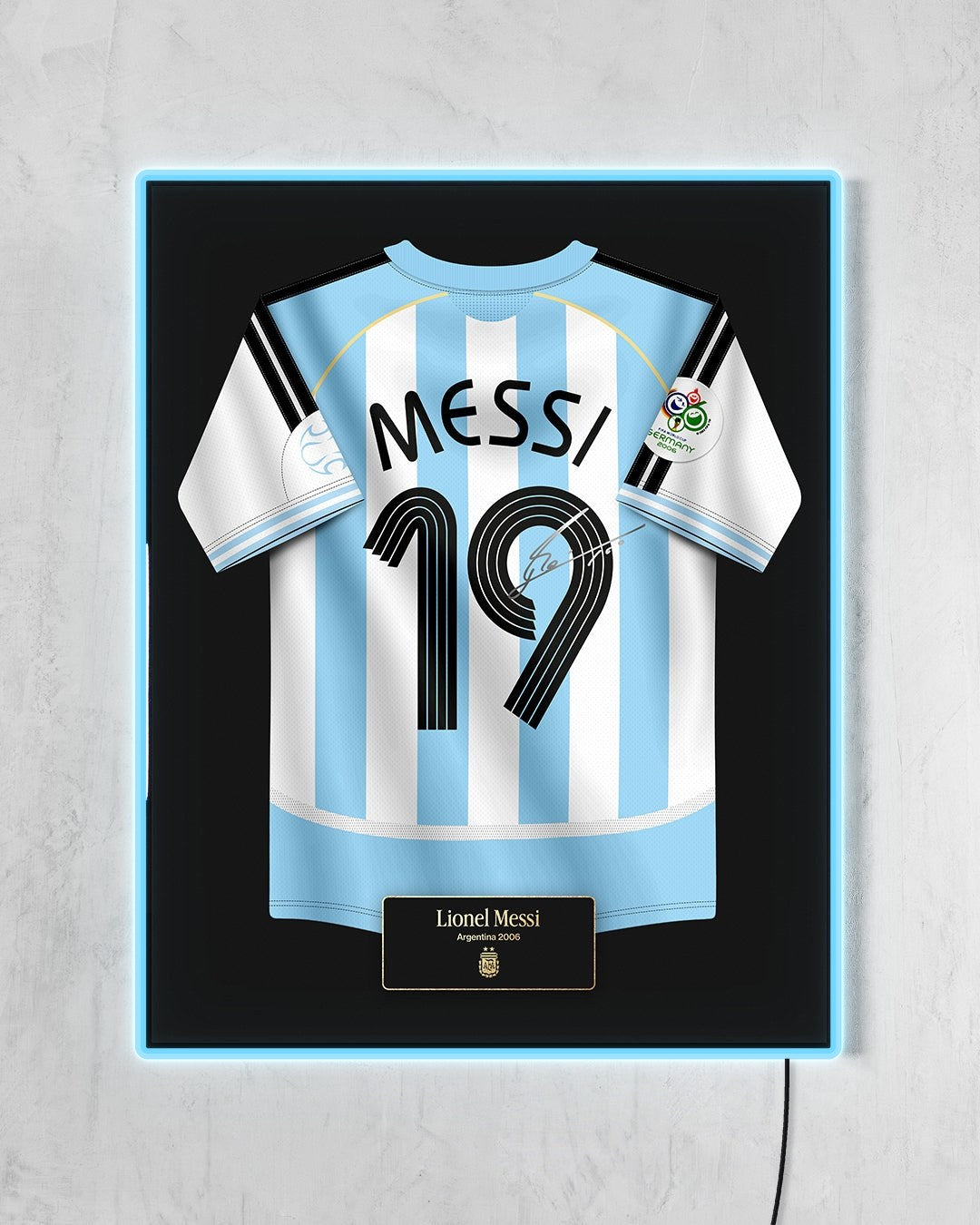 Argentina 2006 Local - Diseño Jersey con LED celeste encendido