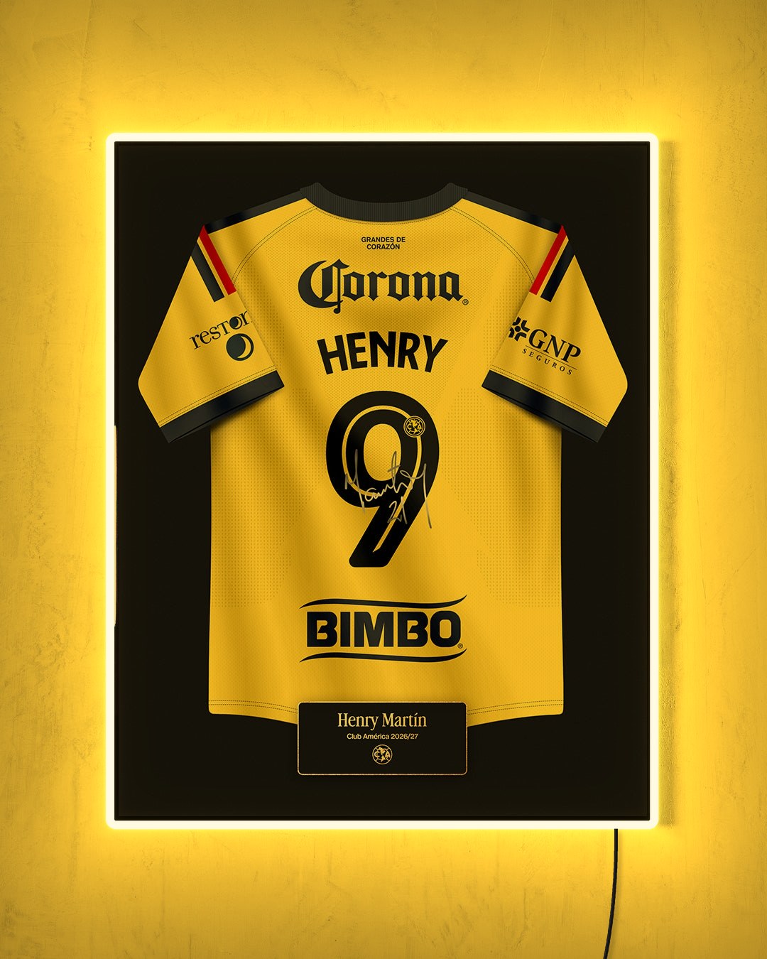 América 2026/27 Local - Diseño Jersey con LED amarillo encendido de noche
