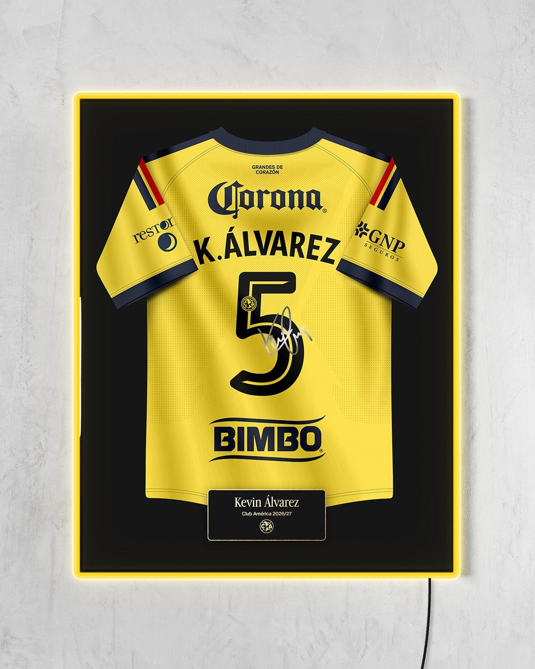 América 2026/27 Local - Diseño Jersey / K. Álvarez #5 con LED amarillo encendido