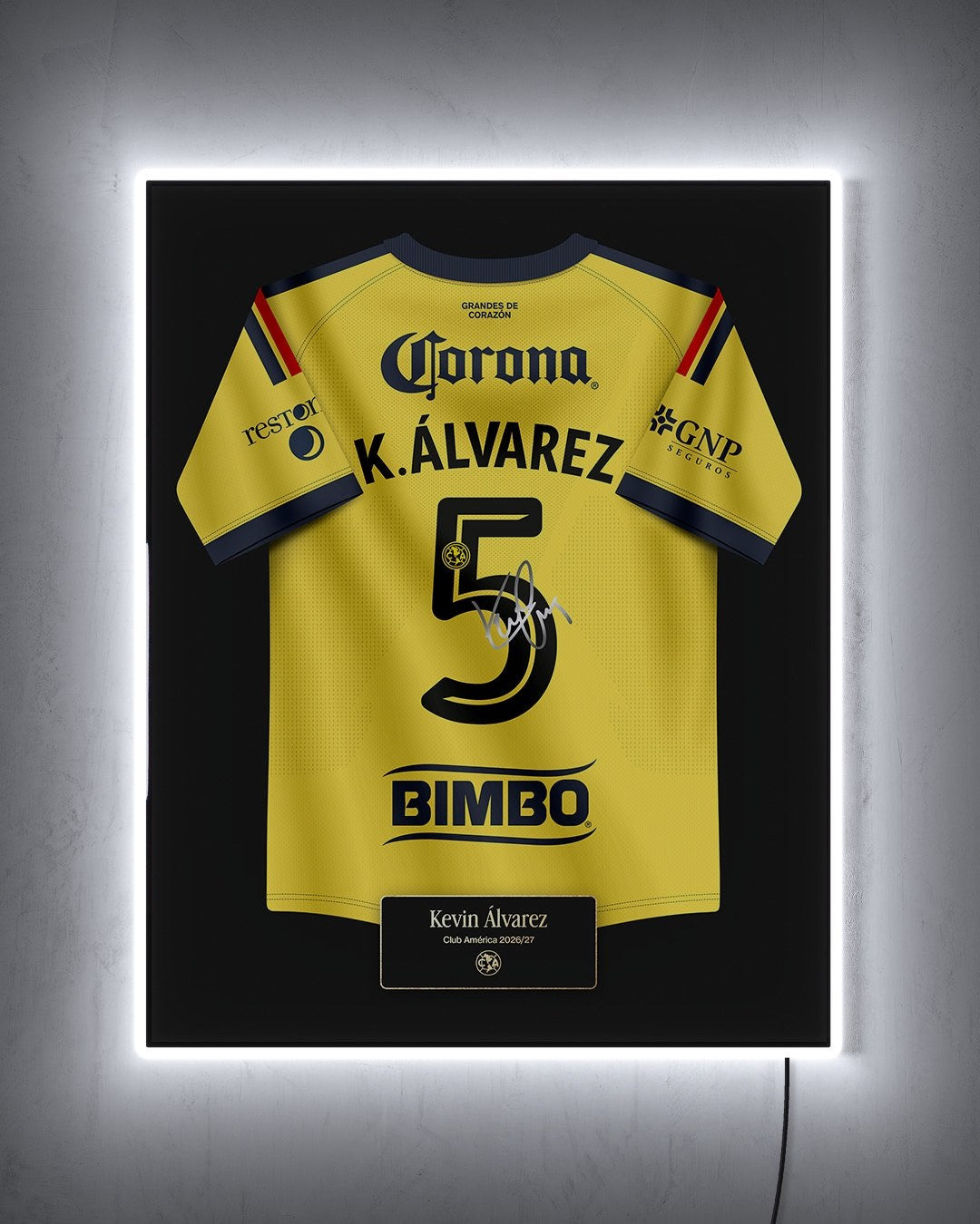 América 2026/27 Local - Diseño Jersey / K. Álvarez #5 con LED blanco encendido de noche