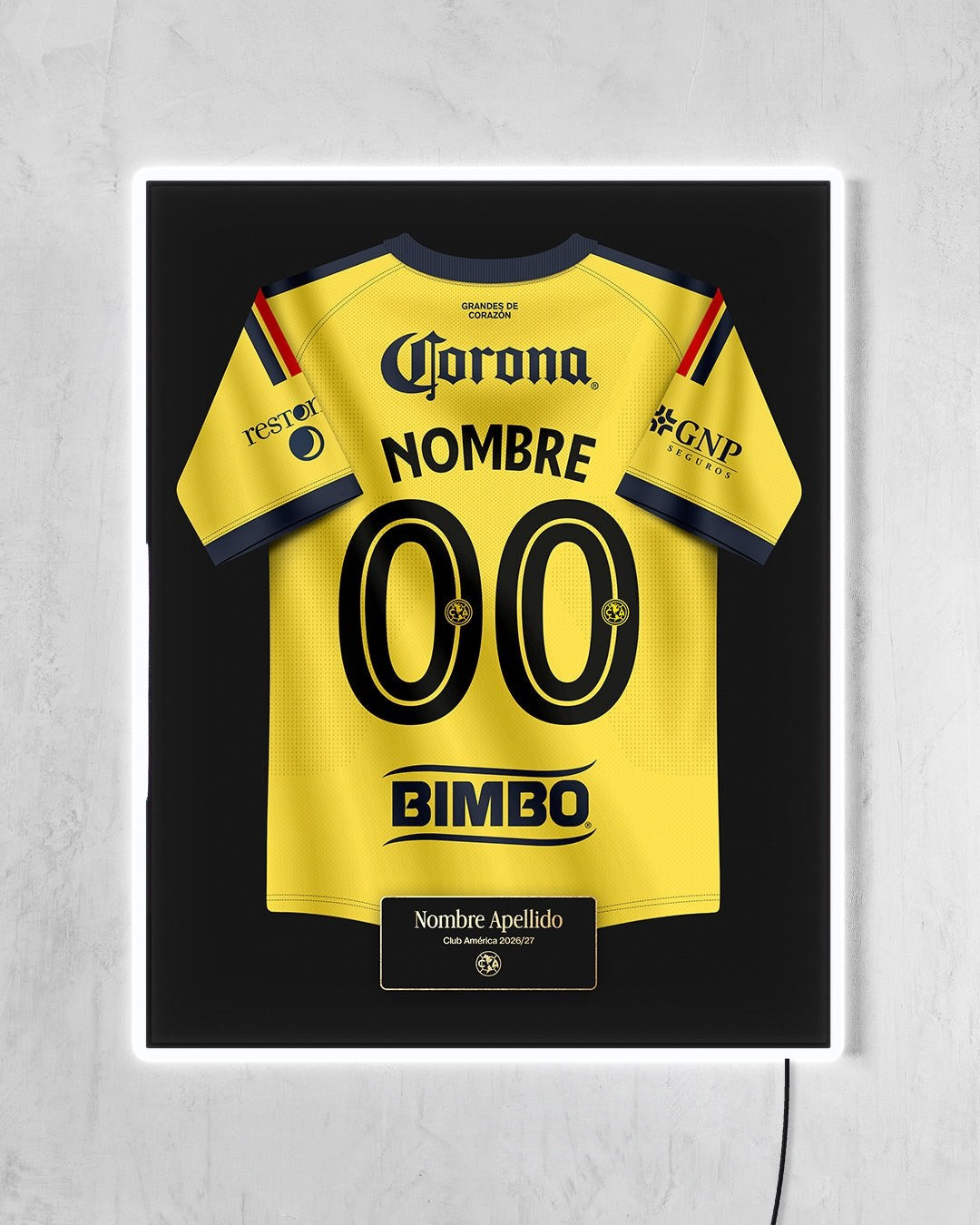 América 2026/27 Local - Diseño Jersey / Personalizado con LED blanco encendido