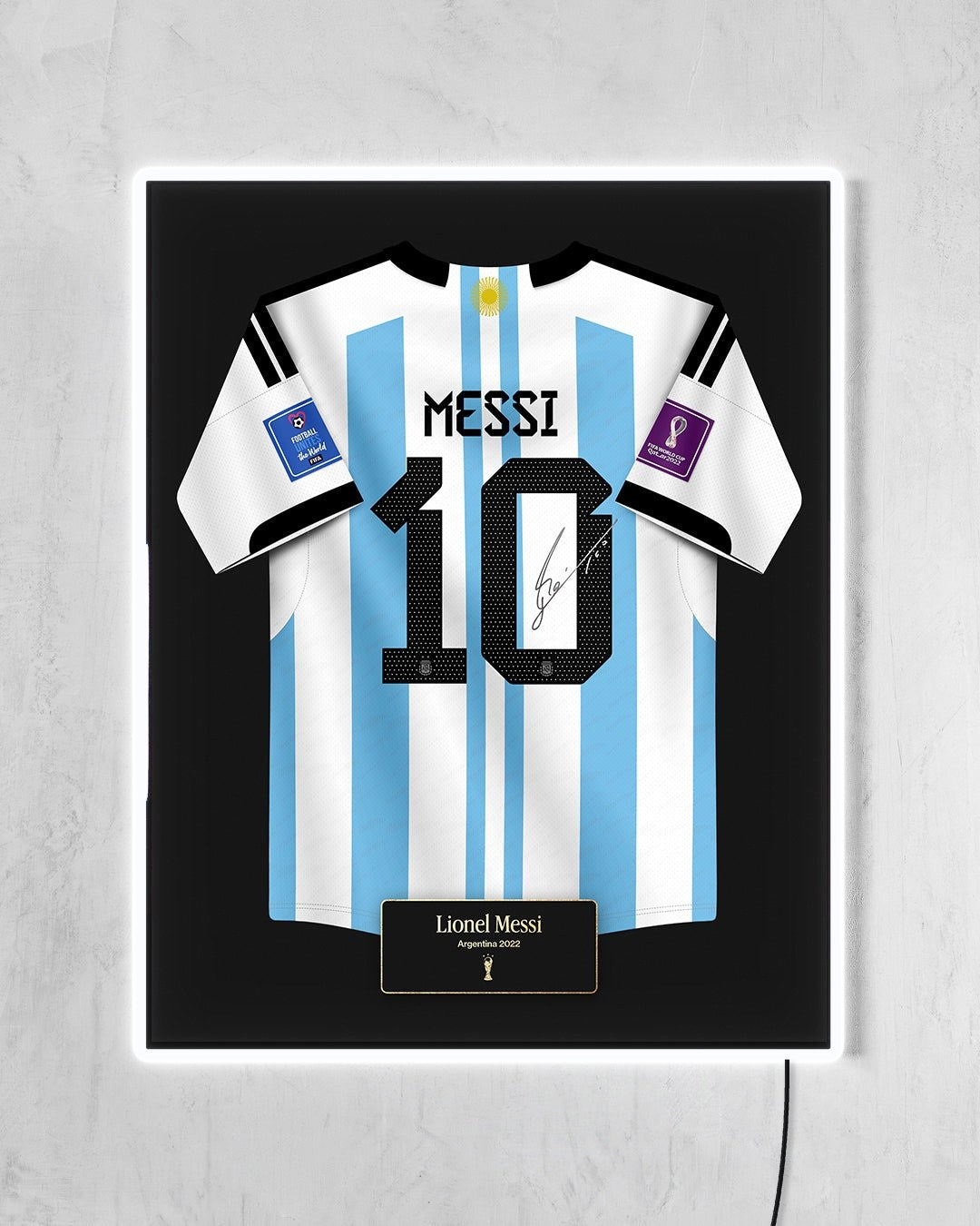 Argentina 2022 Local - Diseño Jersey con LED blanco encendido