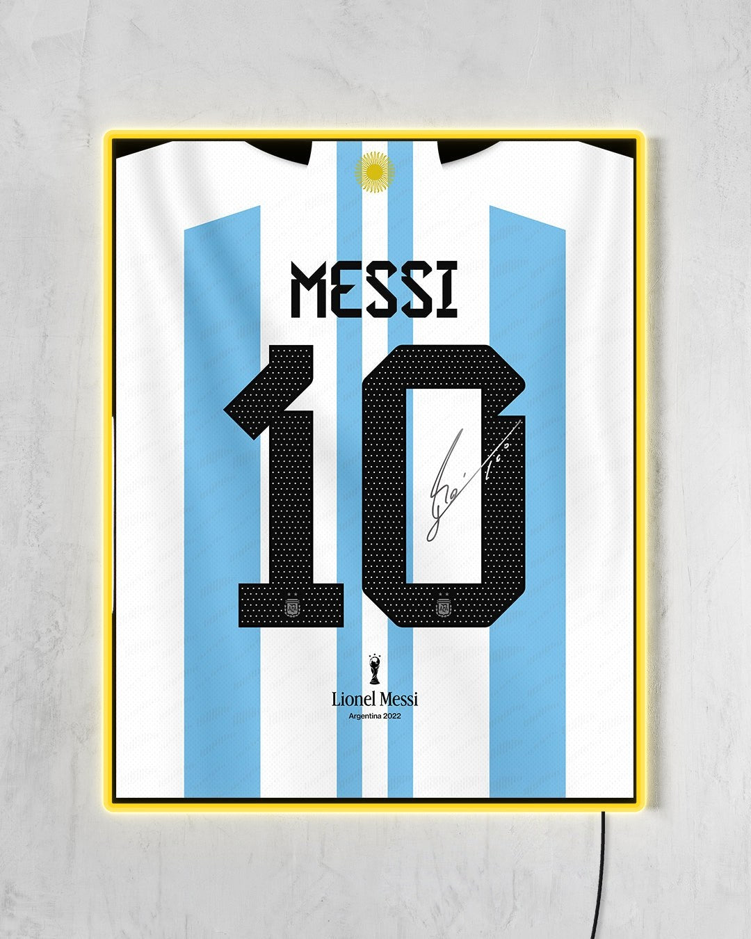 Argentina 2022 Local - Diseño Dorsal con LED amarillo encendido