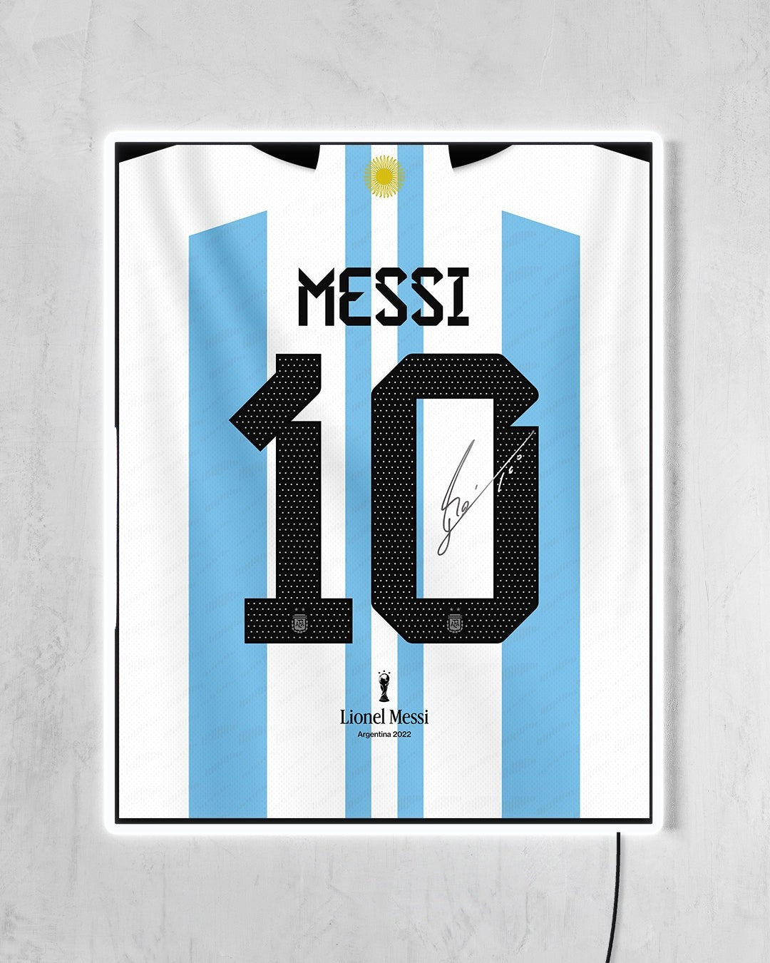 Argentina 2022 Local - Diseño Dorsal con LED blanco encendido
