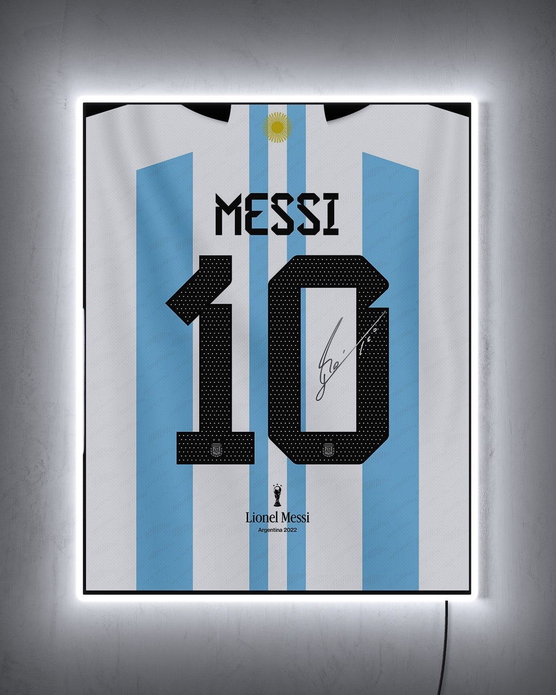 Argentina 2022 Local - Diseño Dorsal con LED blanco encendido de noche