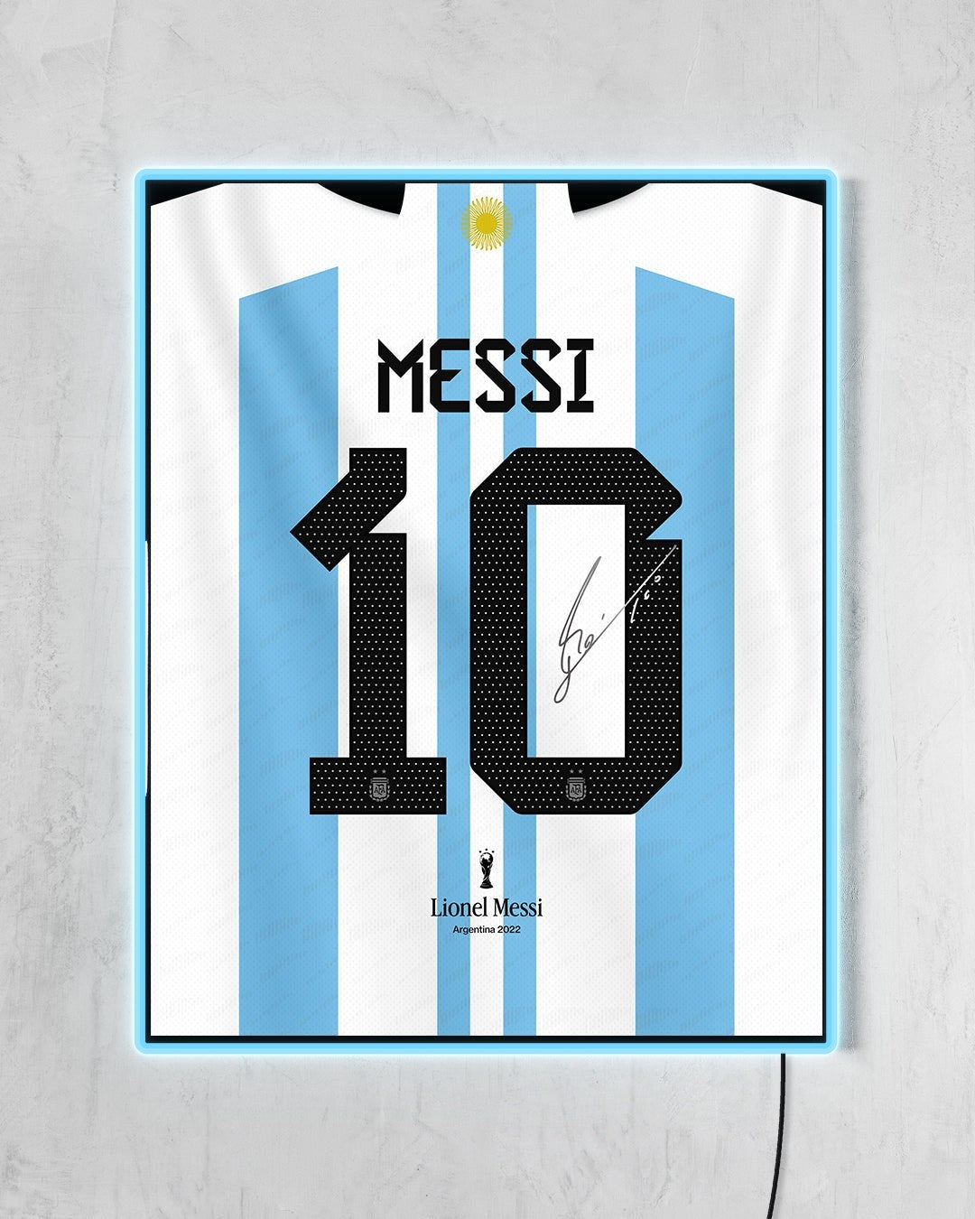 Argentina 2022 Local - Diseño Dorsal con LED celeste encendido