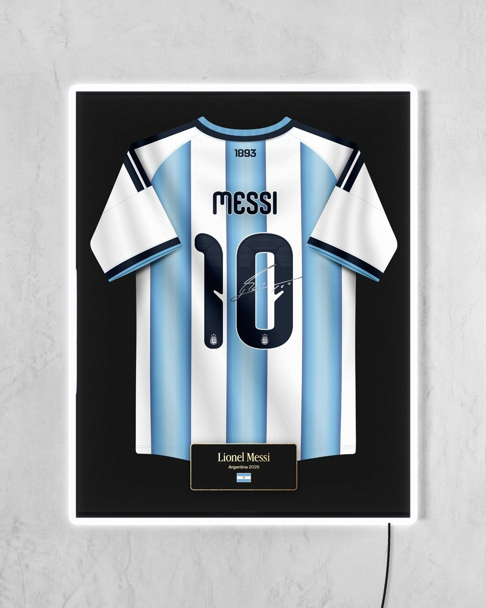 Argentina 2026 Local - Diseño Jersey con LED blanco encendido