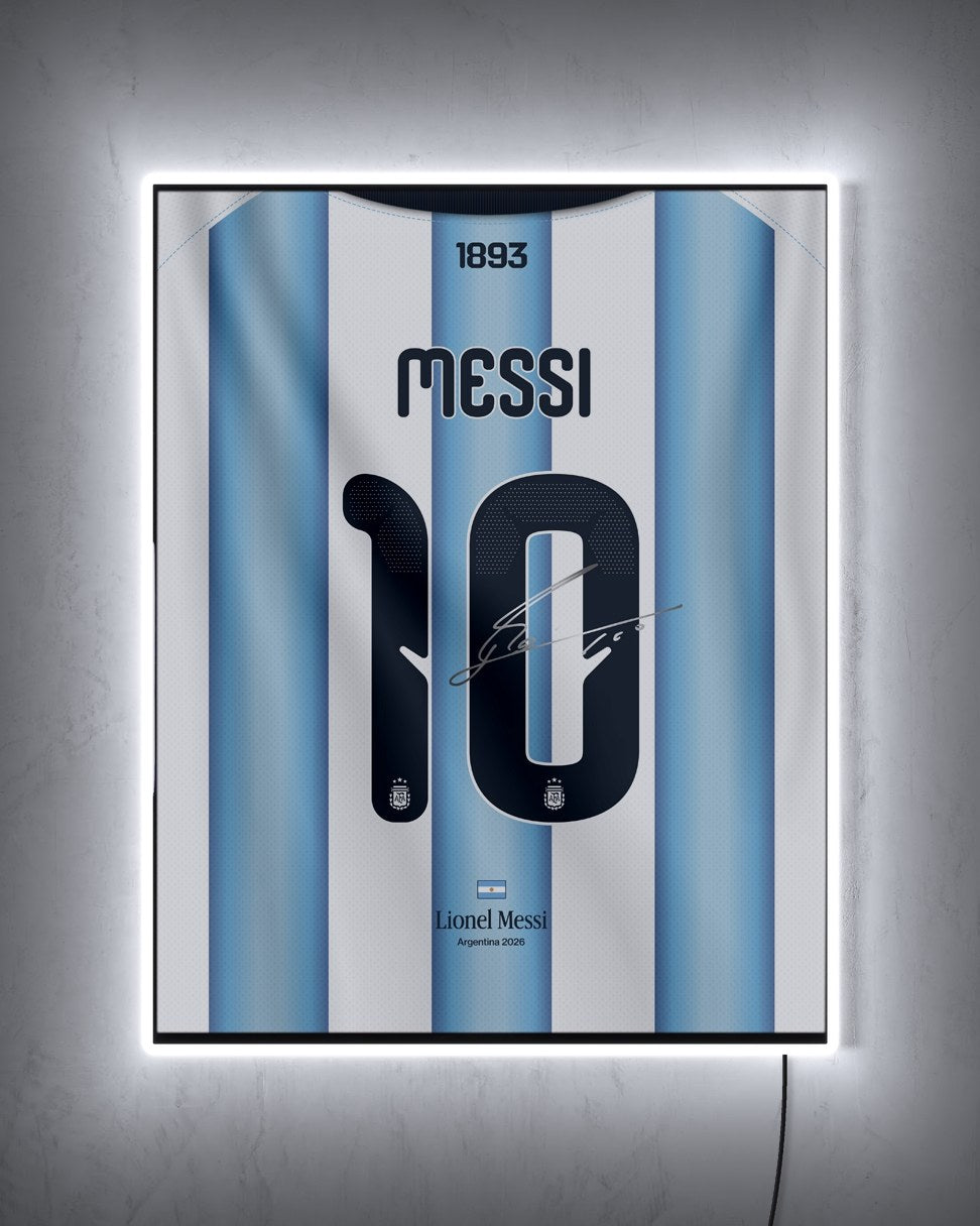 Argentina 2026 Local - Diseño Dorsal con LED blanco encendido de noche