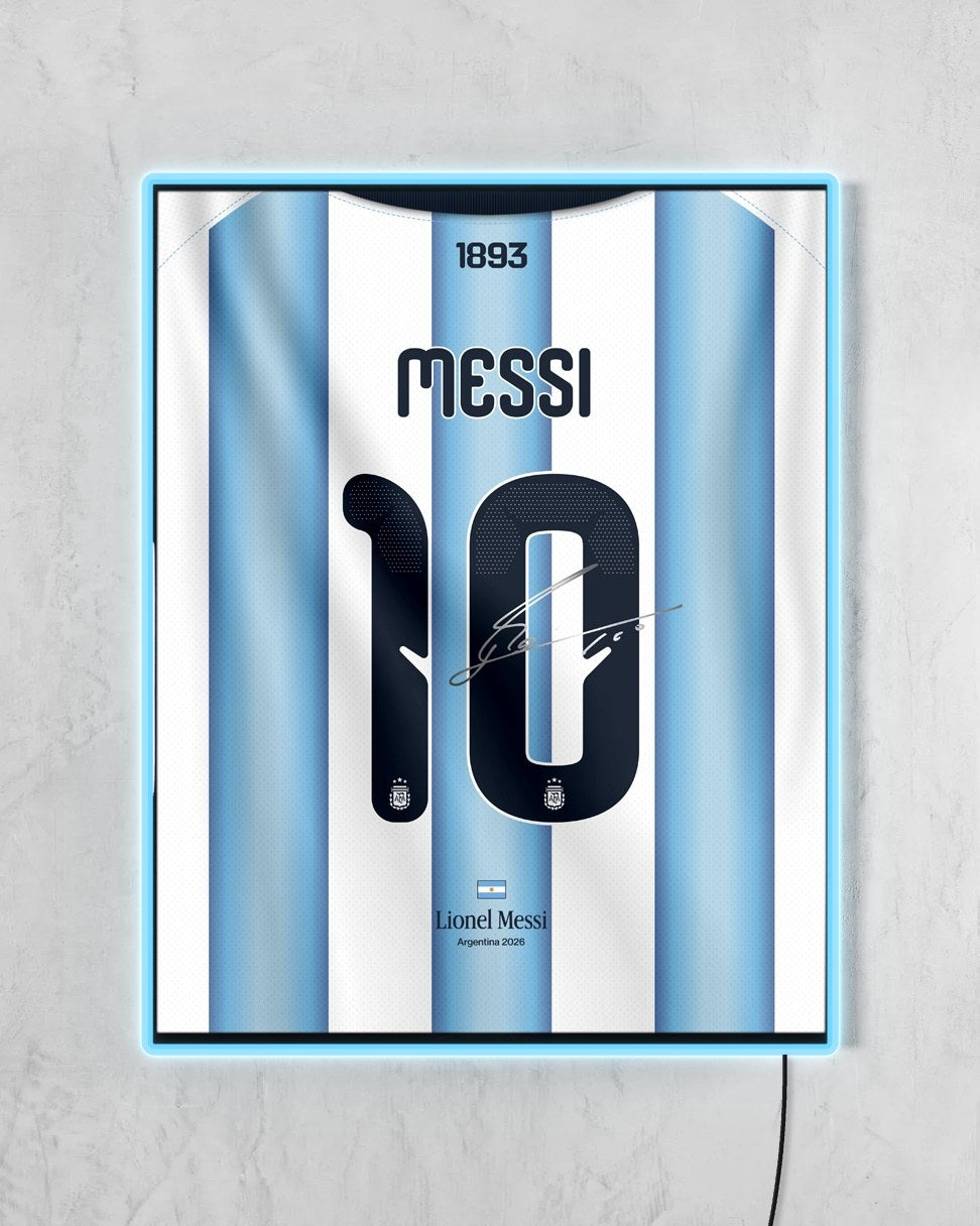 Argentina 2026 Local - Diseño Dorsal con LED celeste encendido