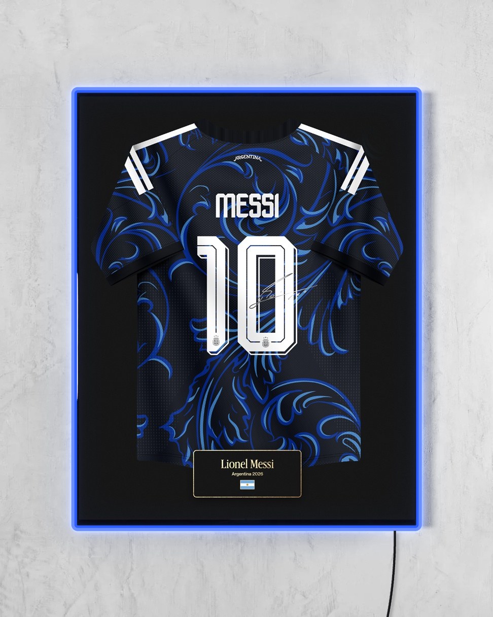 Argentina 2026 Visitante - Diseño Jersey con LED azul encendido