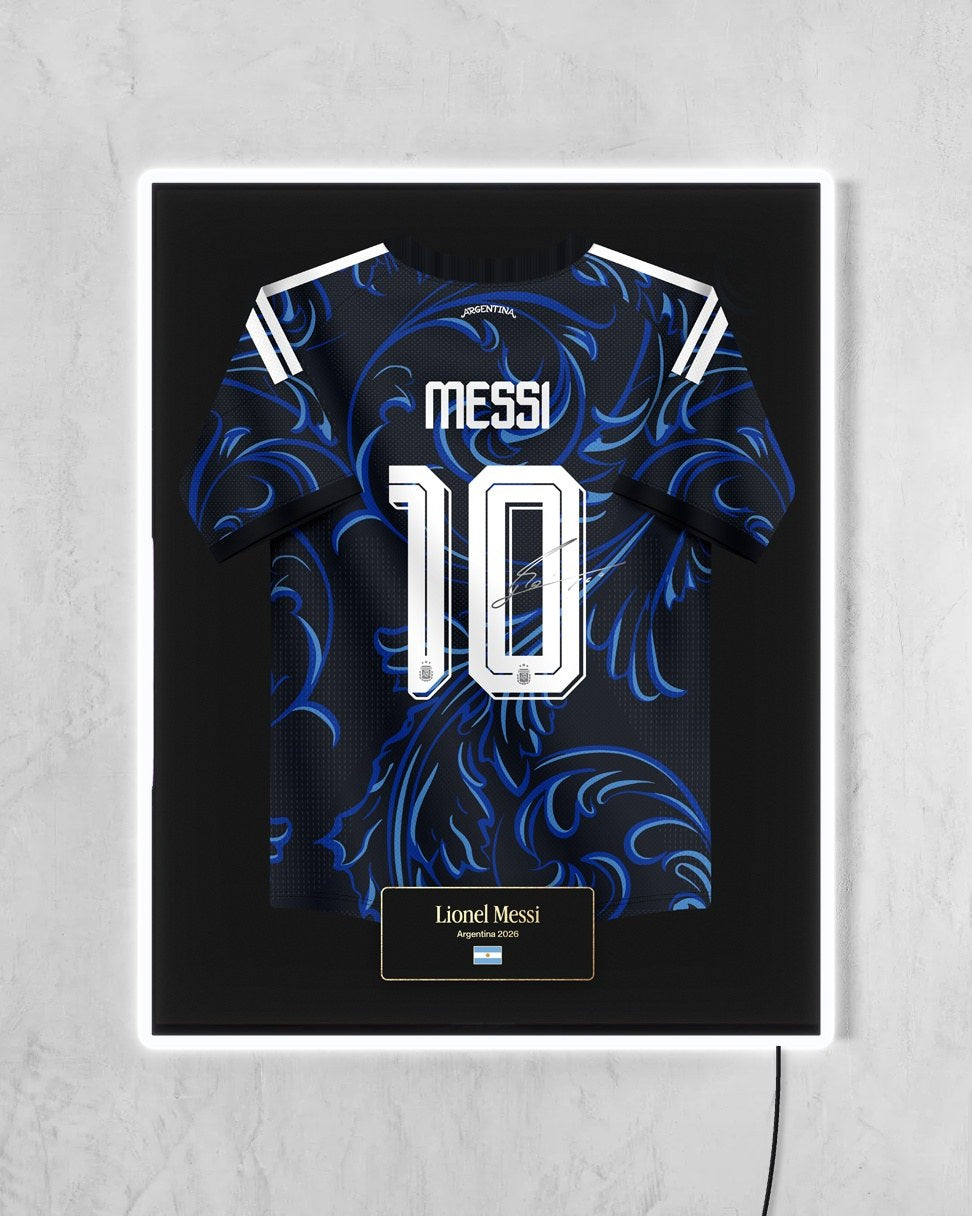 Argentina 2026 Visitante - Diseño Jersey con LED blanco encendido