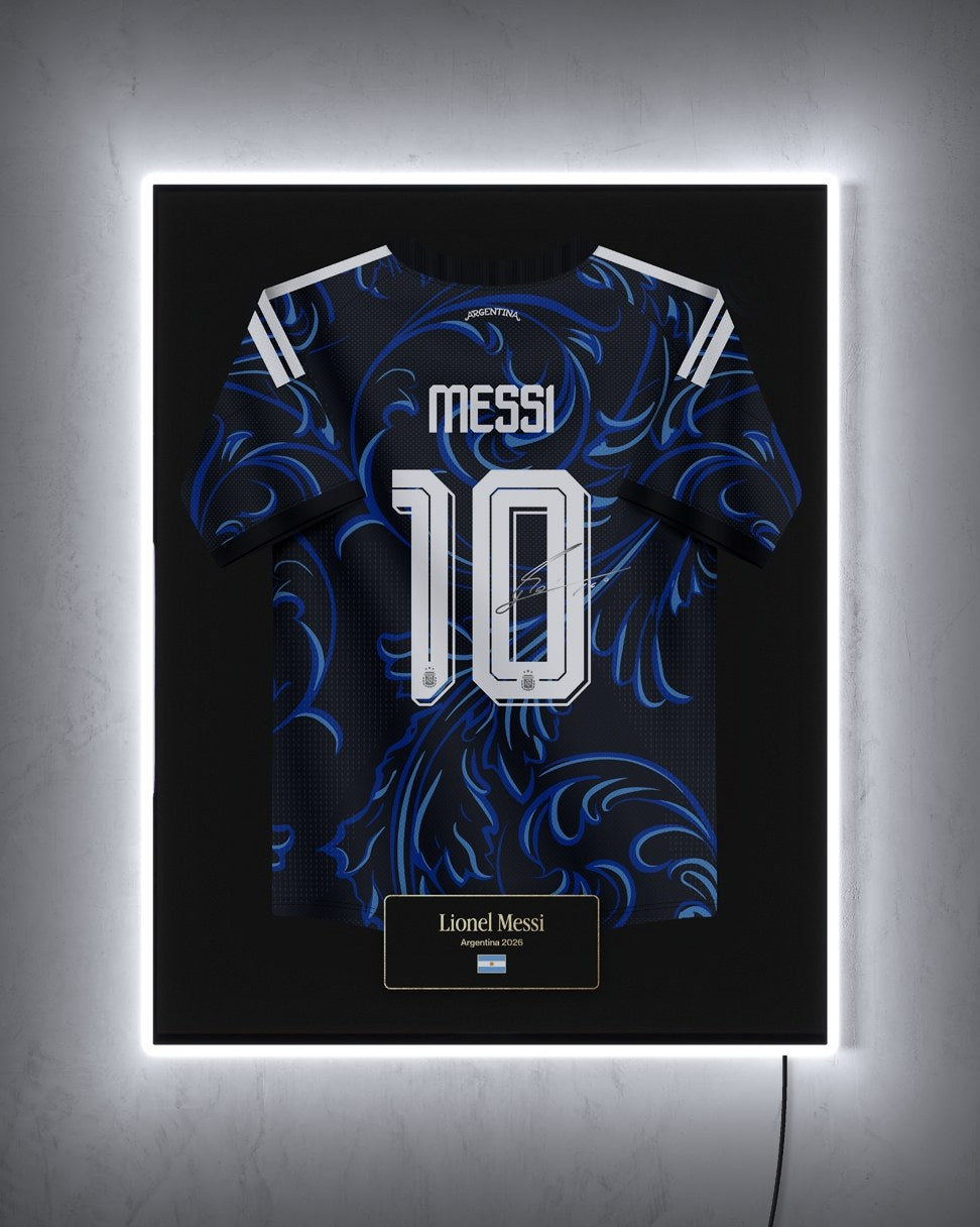 Argentina 2026 Visitante - Diseño Jersey con LED blanco encendido de noche