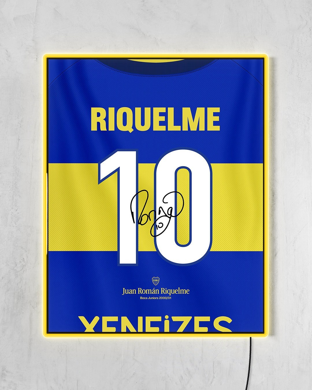 Boca Juniors 2000/01 Local - Diseño Dorsal con LED amarillo encendido