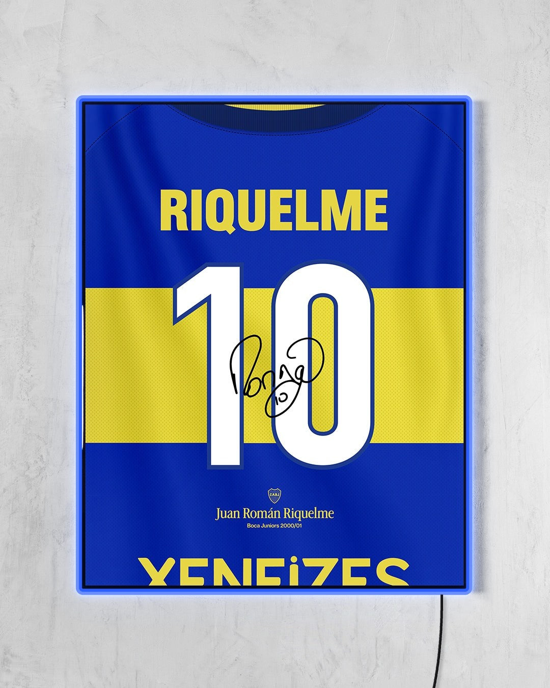 Boca Juniors 2000/01 Local - Diseño Dorsal con LED azul encendido