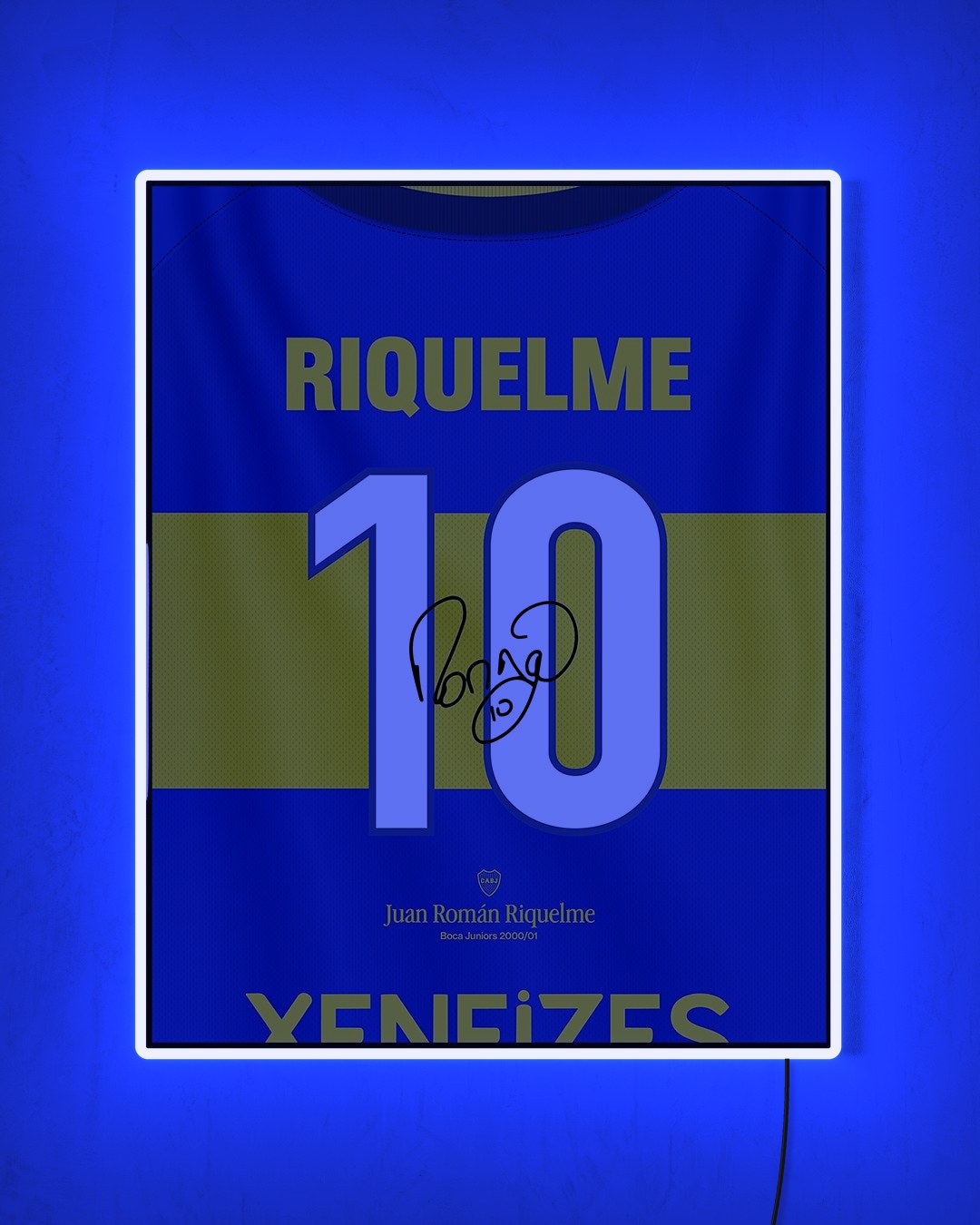 Boca Juniors 2000/01 Local - Diseño Dorsal con LED azul encendido de noche