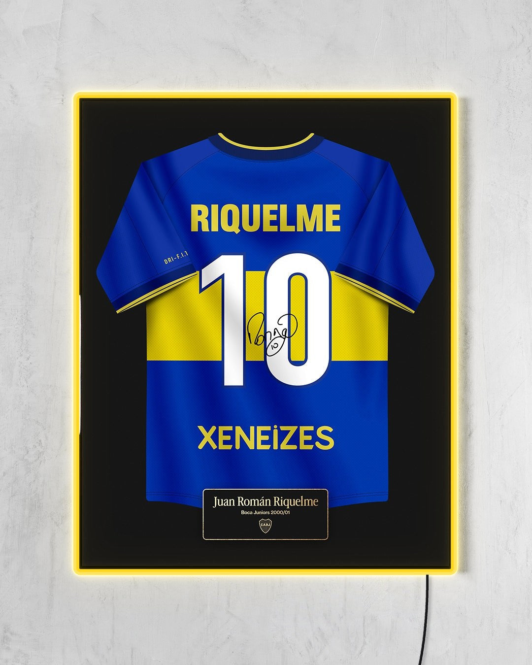 Boca Juniors 2000/01 Local - Diseño Jersey con LED amarillo encendido