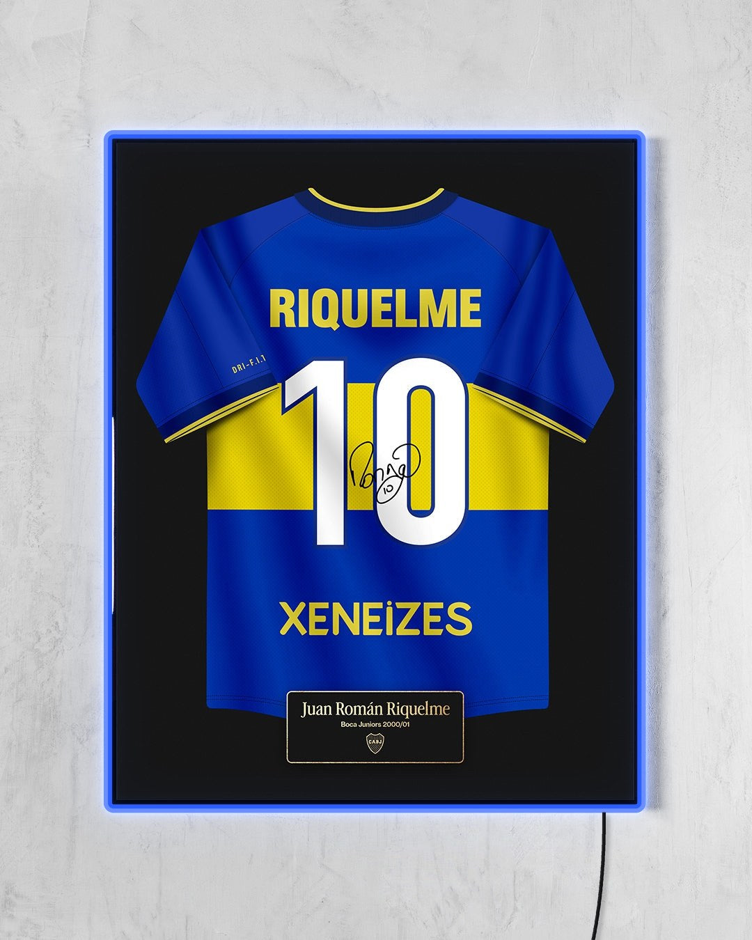 Boca Juniors 2000/01 Local - Diseño Jersey con LED azul encendido