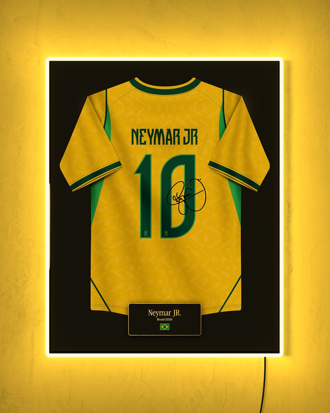 Brasil 2026 Local - Diseño Jersey con LED amarillo encendido de noche