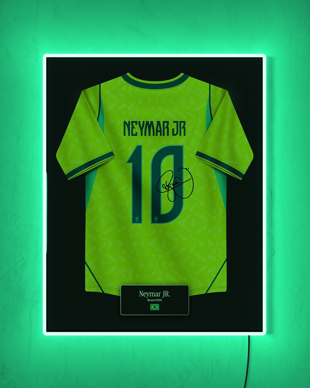 Brasil 2026 Local - Diseño Jersey con LED verde encendido de noche