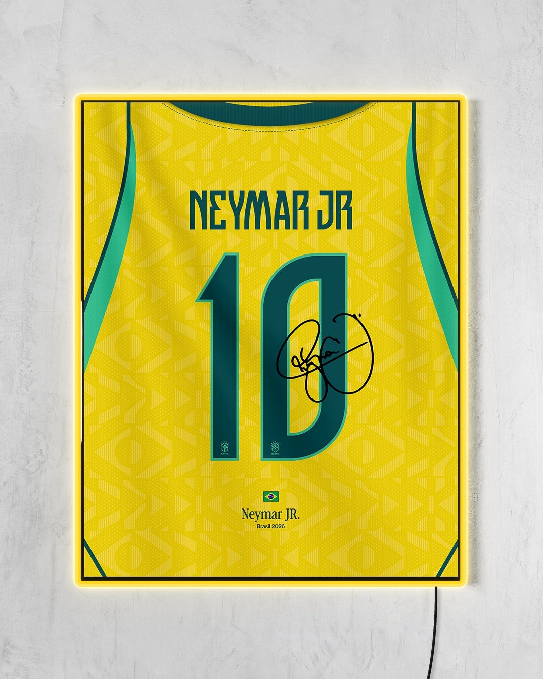 Brasil 2026 Local - Diseño Dorsal con LED amarillo encendido
