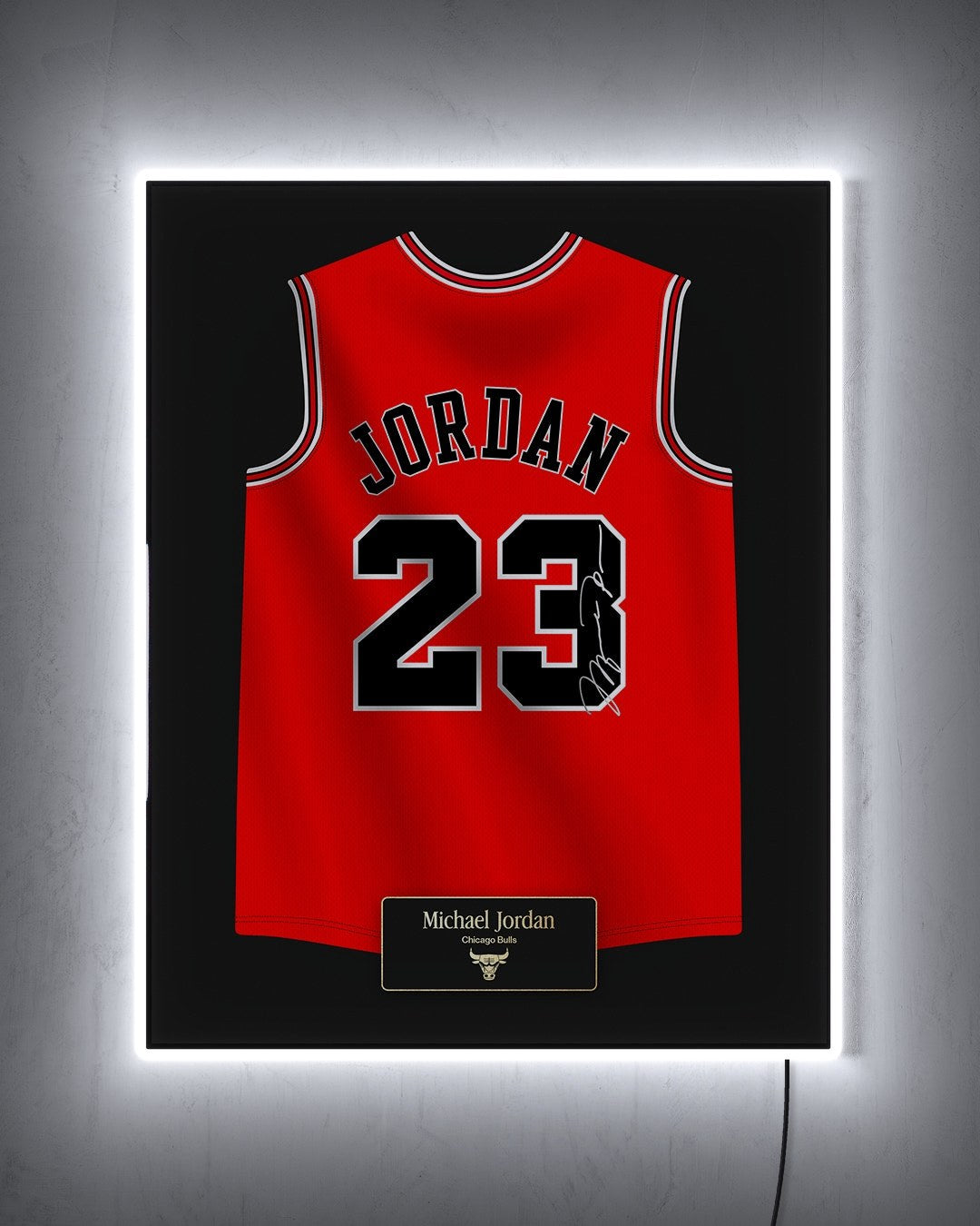 Chicago Bulls 1997/98 - Diseño Jersey con LED blanco encendido de noche