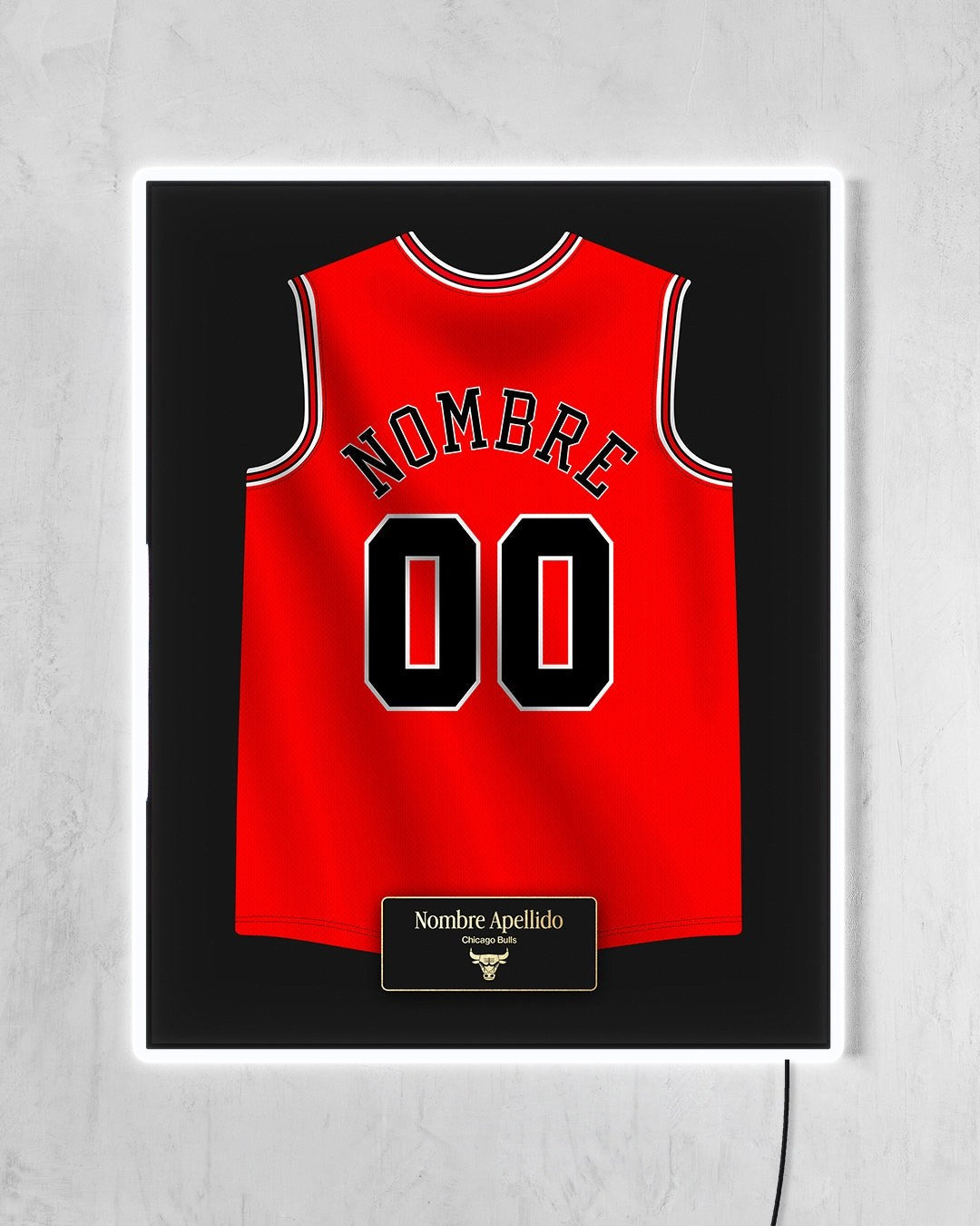 Chicago Bulls 1997/98 - Diseño Jersey / Personalizado con LED blanco encendido