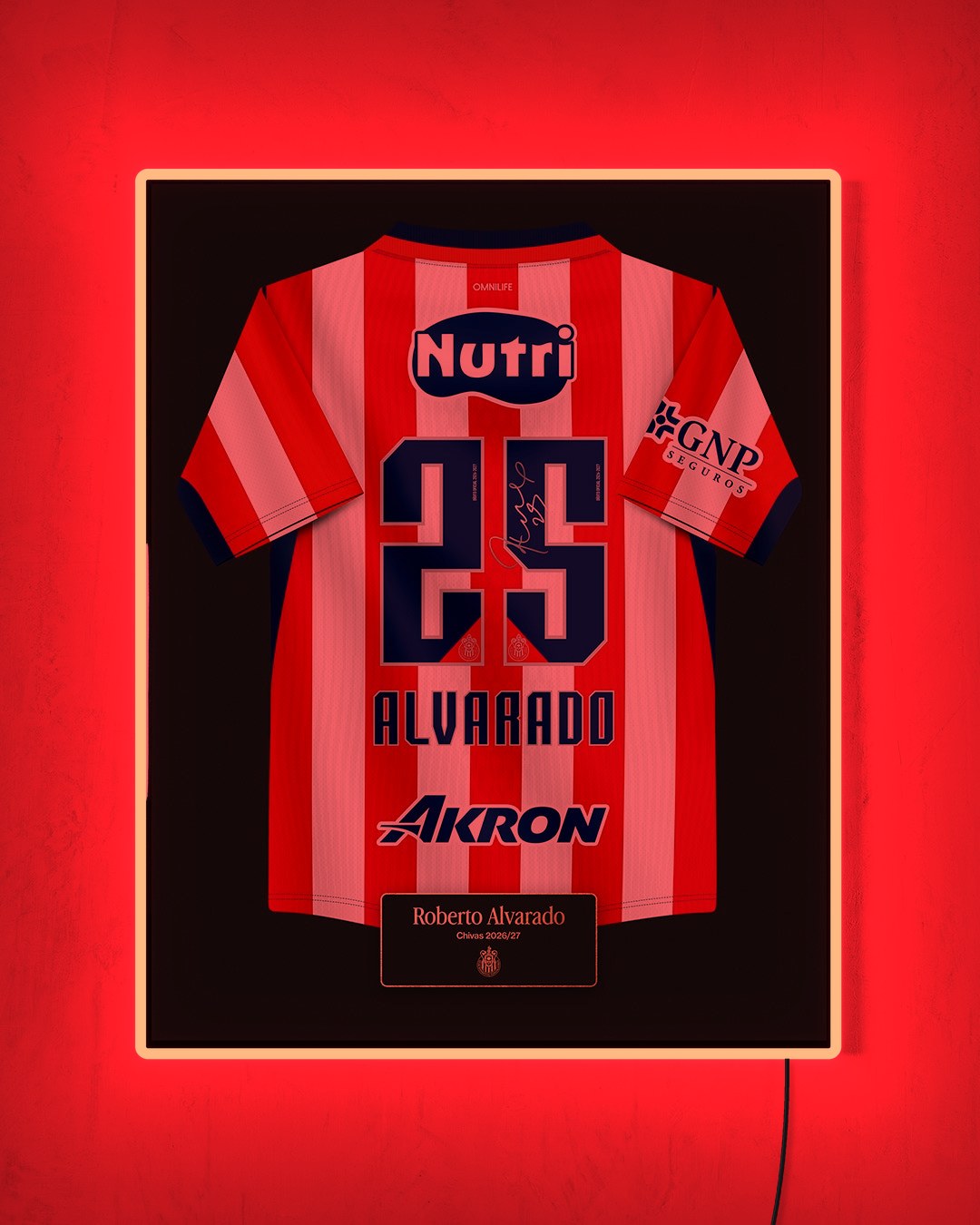 Chivas 2026/27 Local - Diseño Jersey con LED rojo encendido de noche