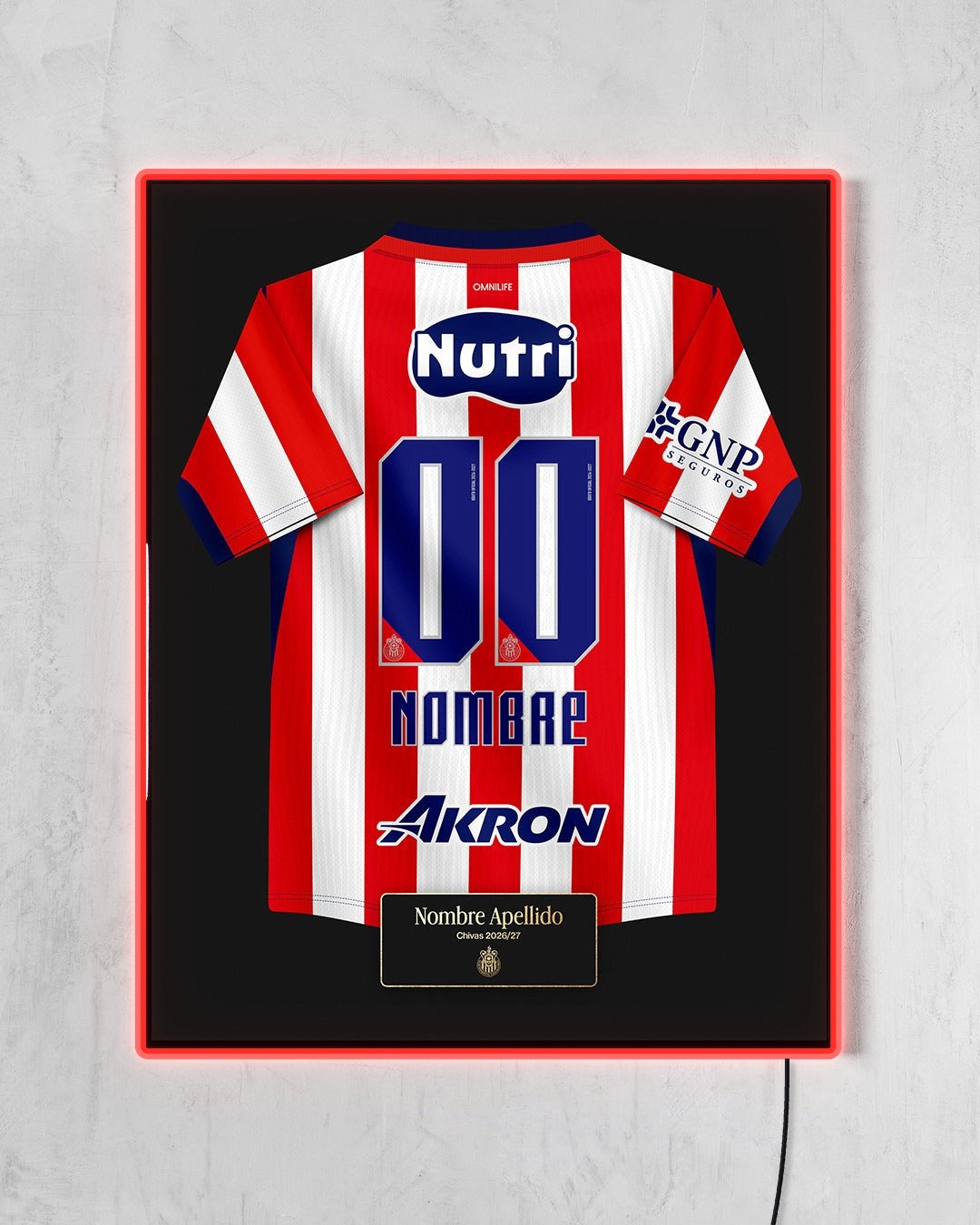 Chivas 2026/27 Local - Diseño Jersey / Personalizado con LED rojo encendido