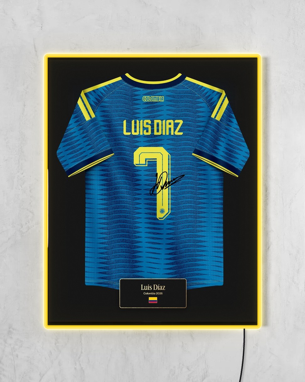 Colombia 2026 Visitante - Diseño Jersey con LED amarillo encendido