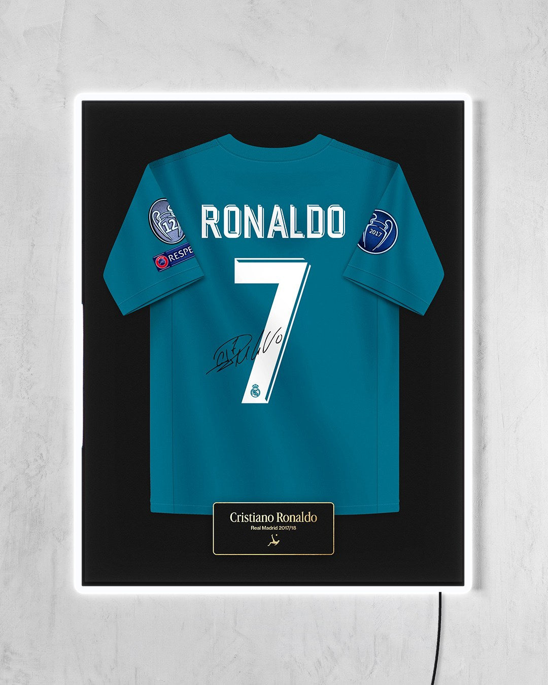 Real Madrid 2017/18 Tercera - Diseño Jersey con LED blanco encendido