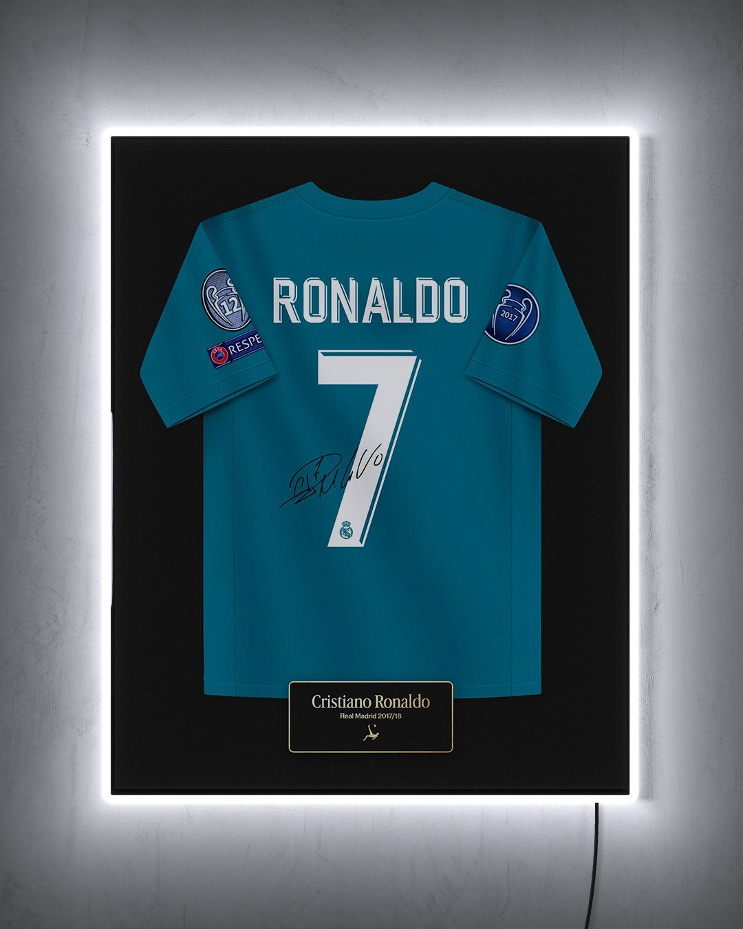Real Madrid 2017/18 Tercera - Diseño Jersey con LED blanco encendido de noche
