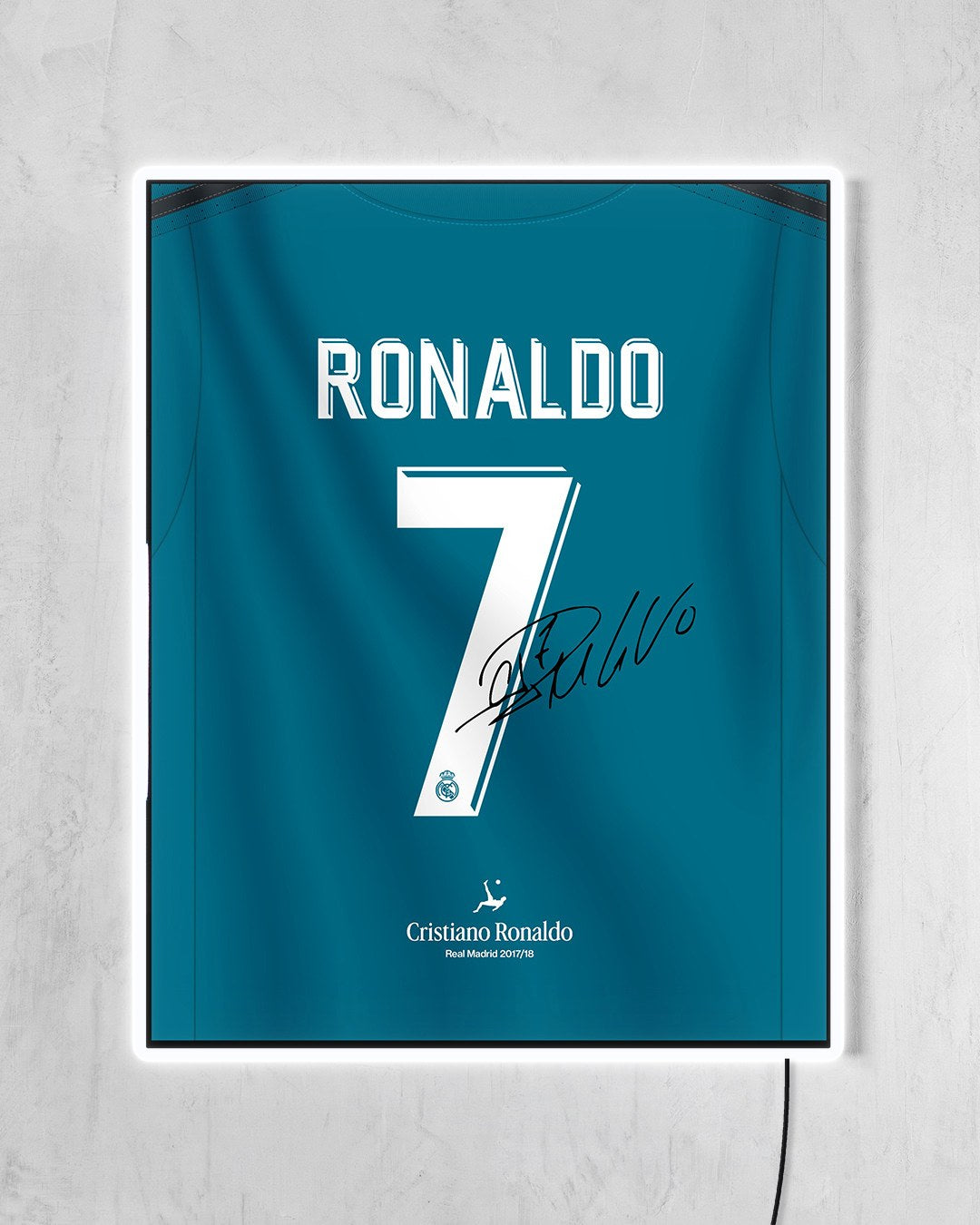 Real Madrid 2017/18 Tercera - Diseño Dorsal con LED blanco encendido