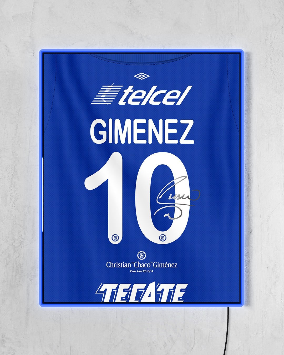 Cruz Azul 2013/14 - Diseño Dorsal con LED azul encendido